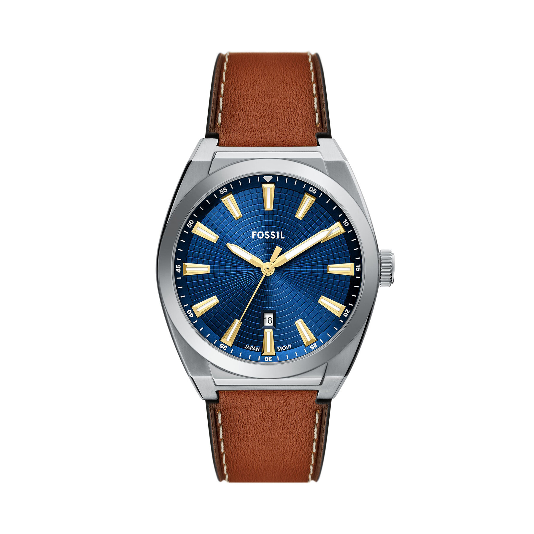 Fossil Zegarek Everett FS6115 Brązowy