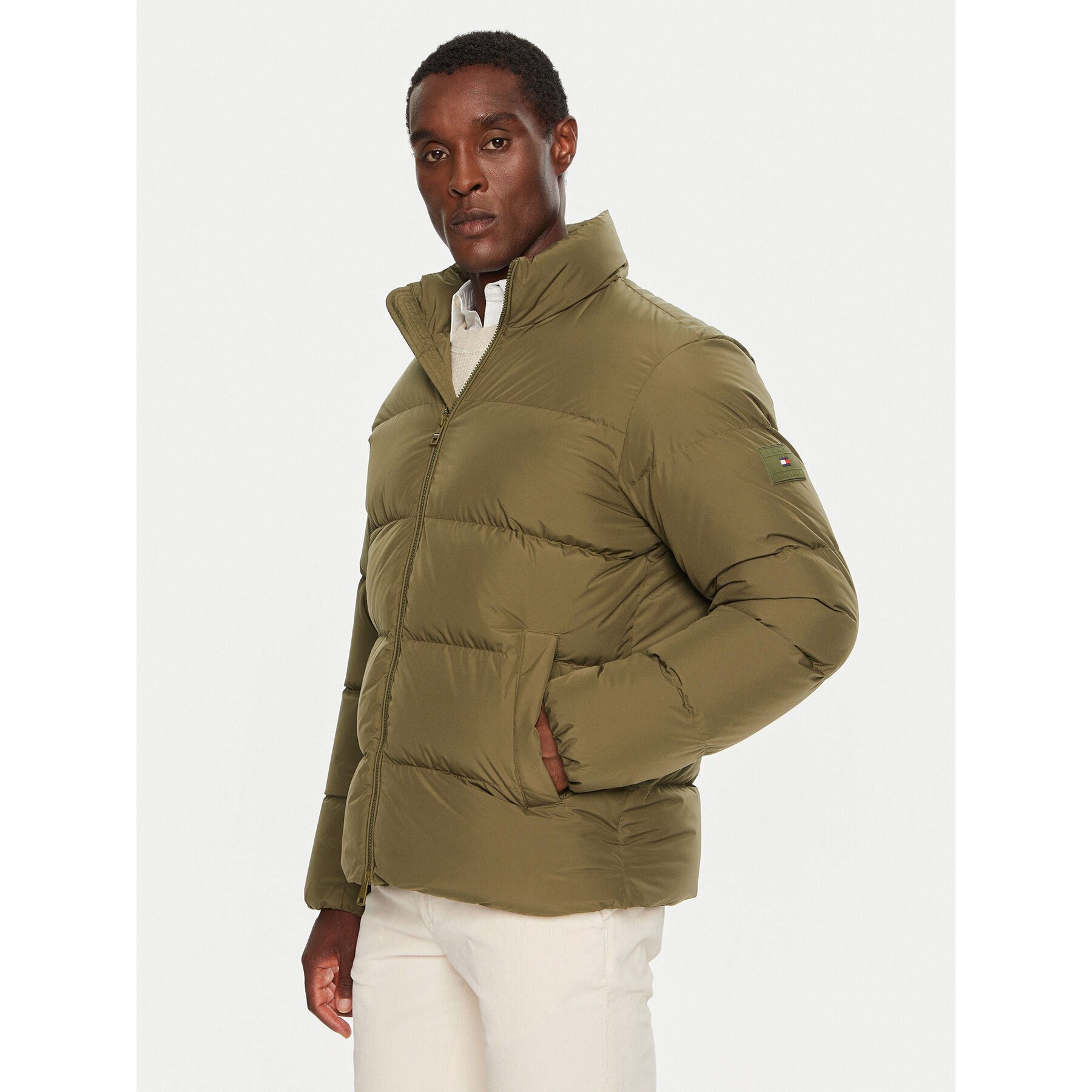Tommy Hilfiger Kurtka puchowa MW0MW36666 Khaki Regular Fit