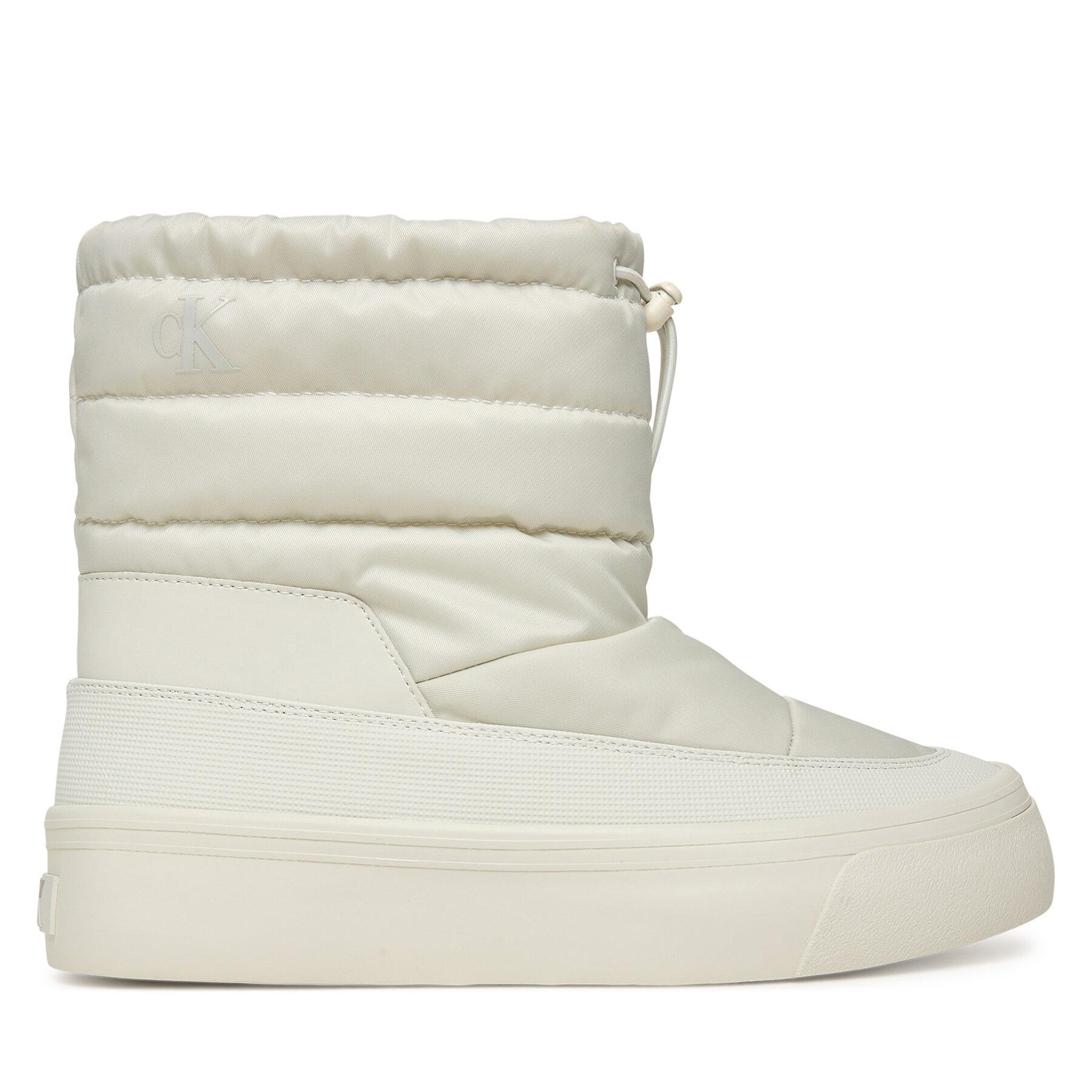 Calvin Klein Śniegowce Vulc Flatf Snowboot Nylon Mix Mg YW0YW01977 Biały