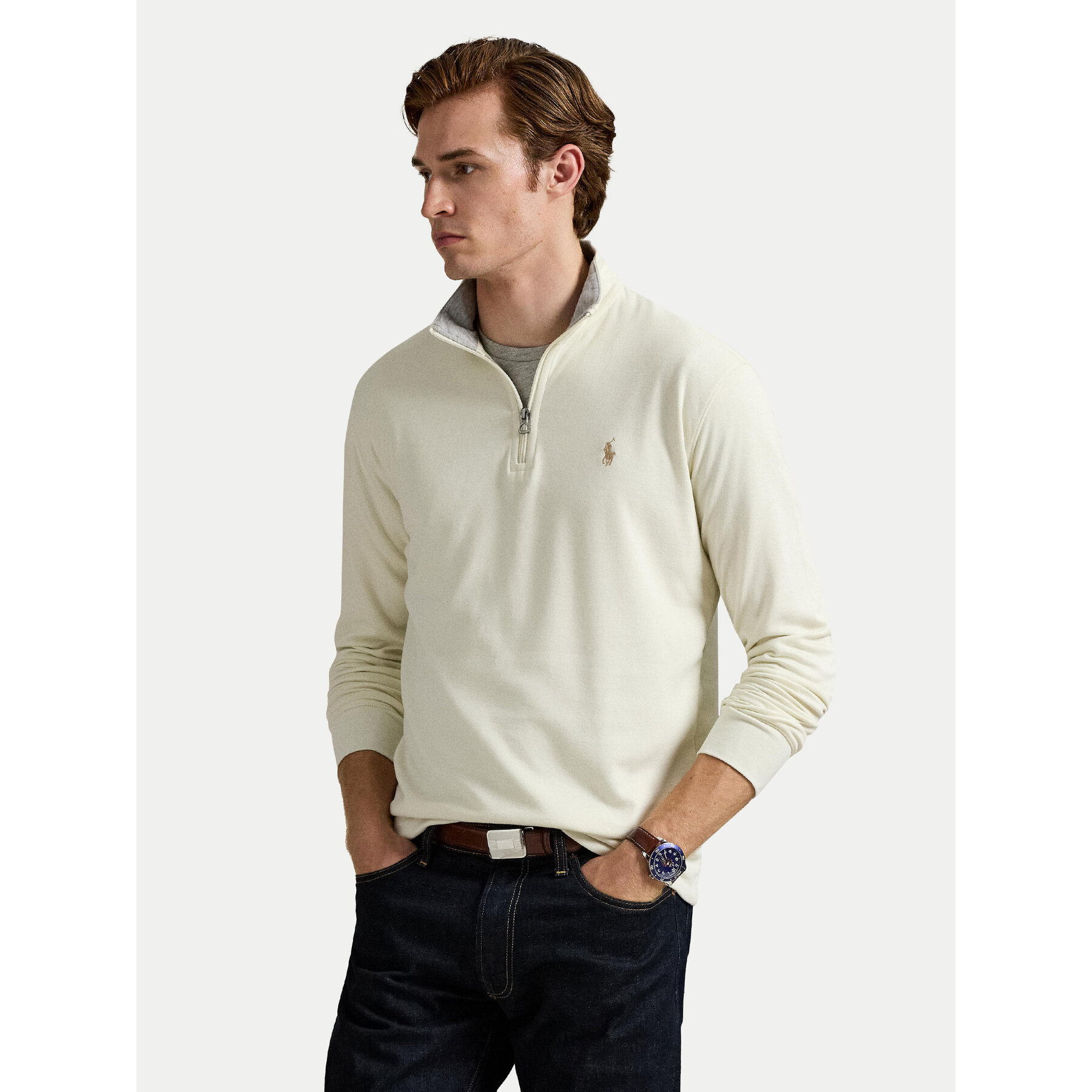 Polo Ralph Lauren Bluza 710812963057 Écru Regular Fit