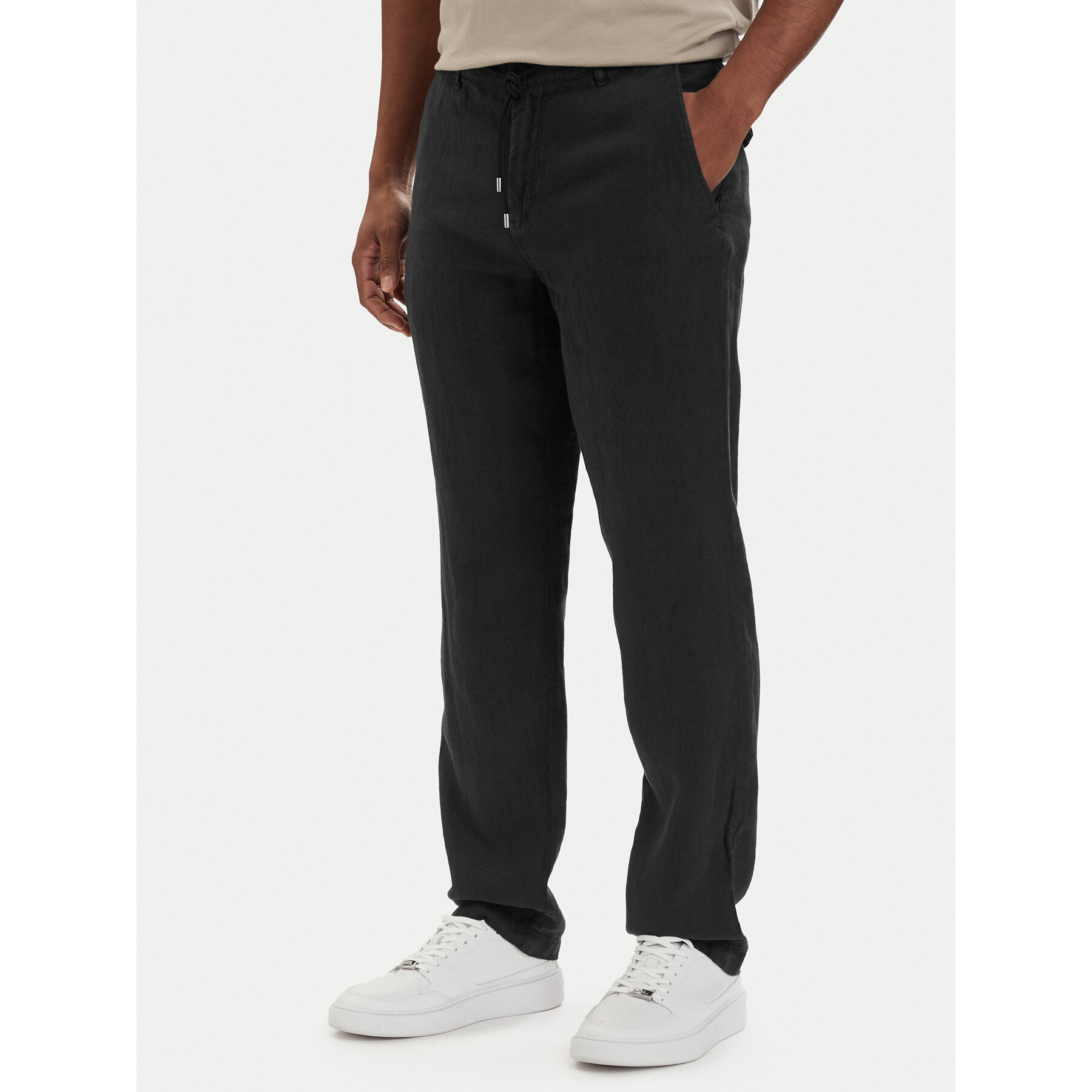 KARL LAGERFELD Chinosy 265358 562818 Czarny Regular Fit