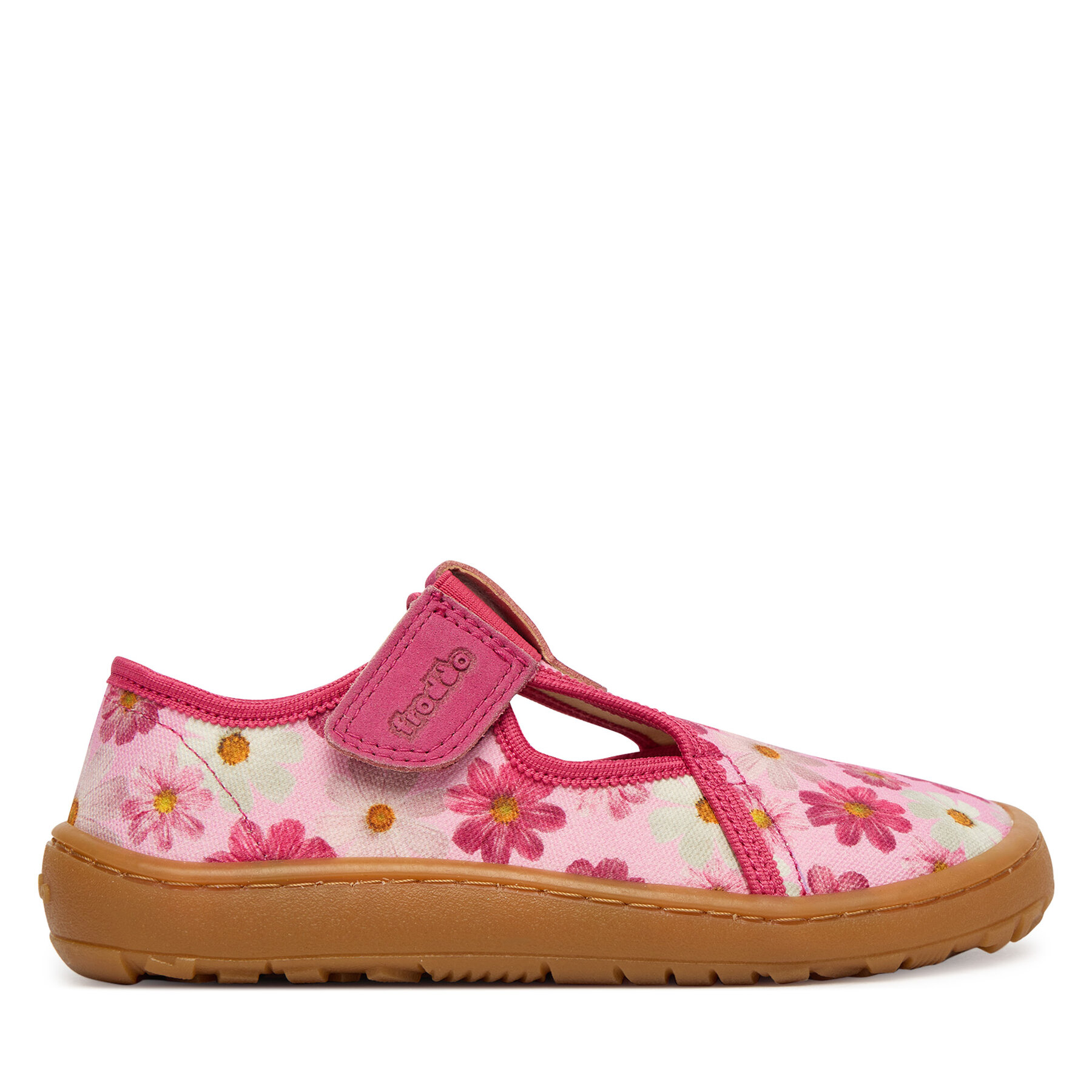 Froddo Kapcie Barefoot Canvas T-Bar G1700439-4 S Różowy