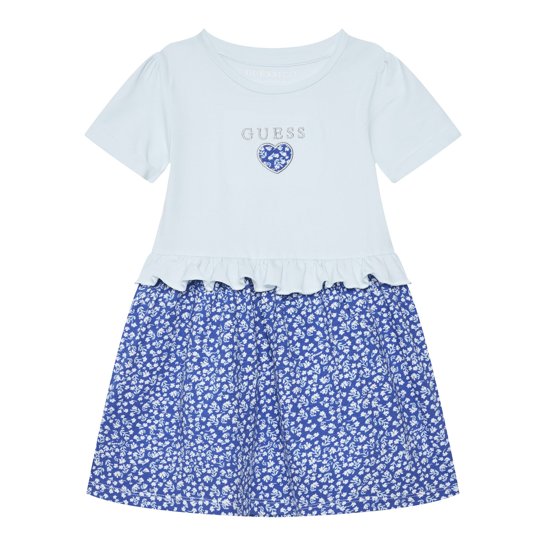 Guess Sukienka codzienna K6GK01 K6YW4 Niebieski Regular Fit