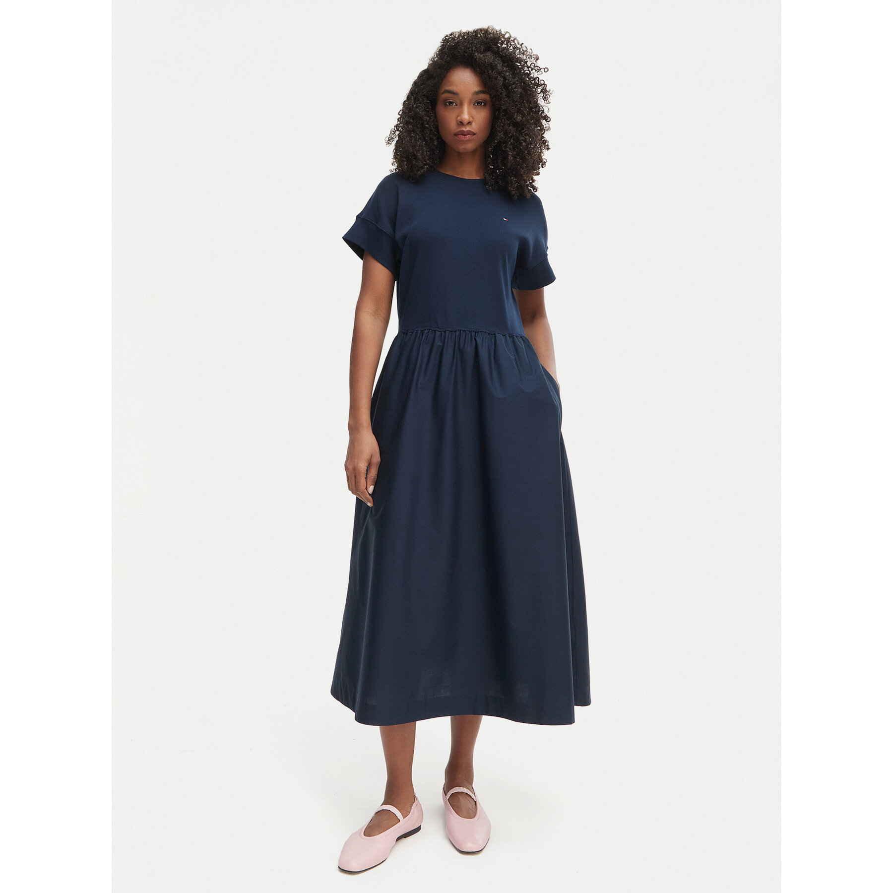 Tommy Hilfiger Sukienka codzienna WW0WW51148 Granatowy Regular Fit