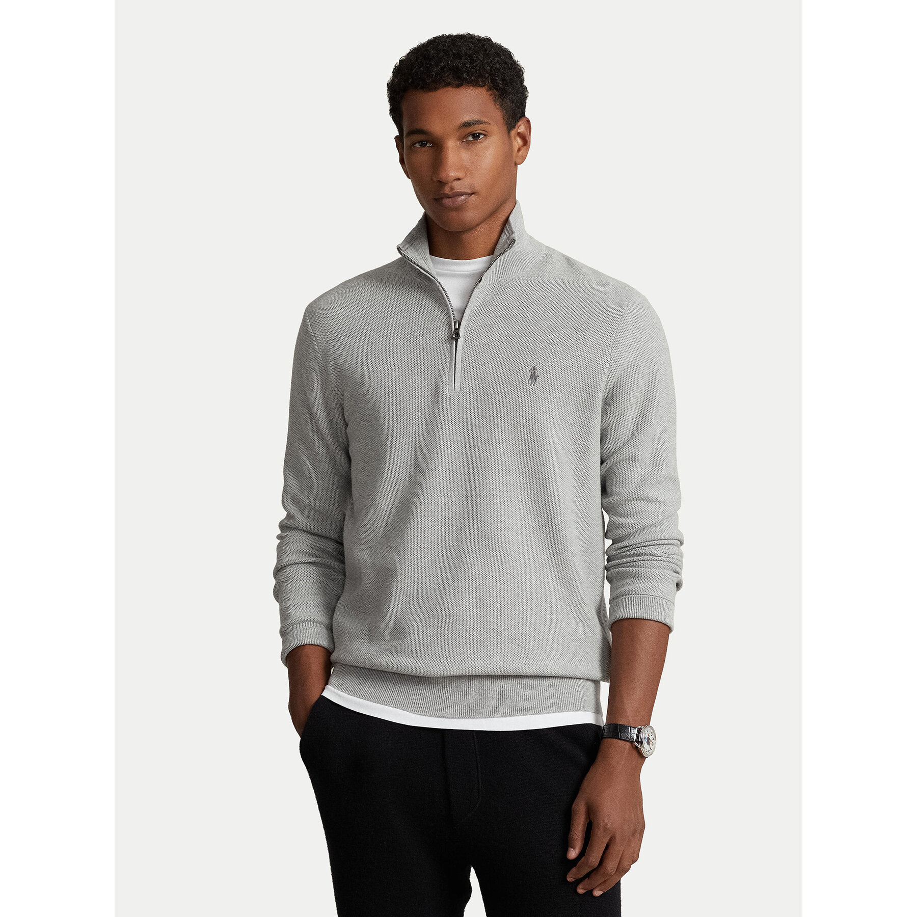 Polo Ralph Lauren Sweter 710932304002 Szary Regular Fit