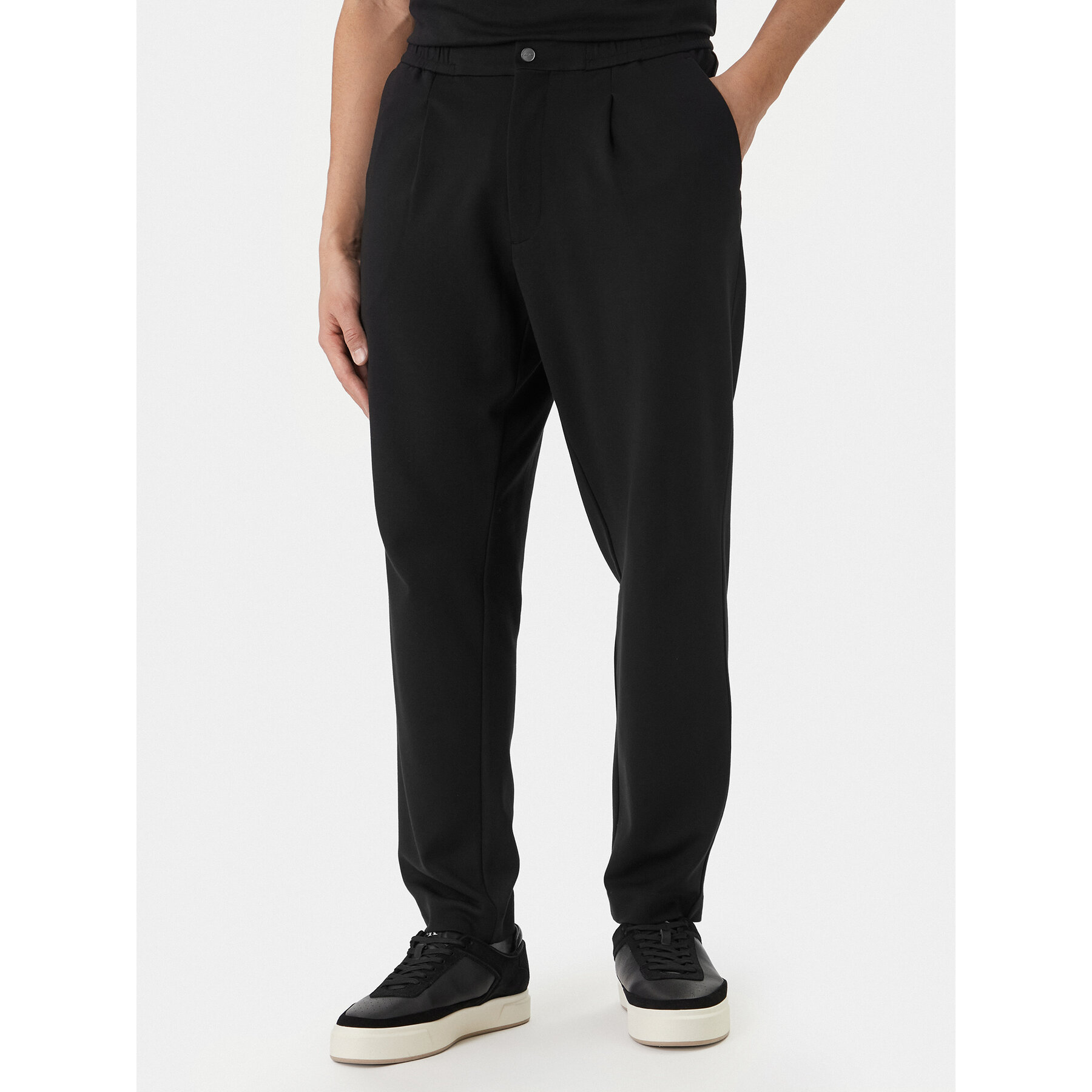 Calvin Klein Spodnie materiałowe LV04LF607G Czarny Tapered Fit