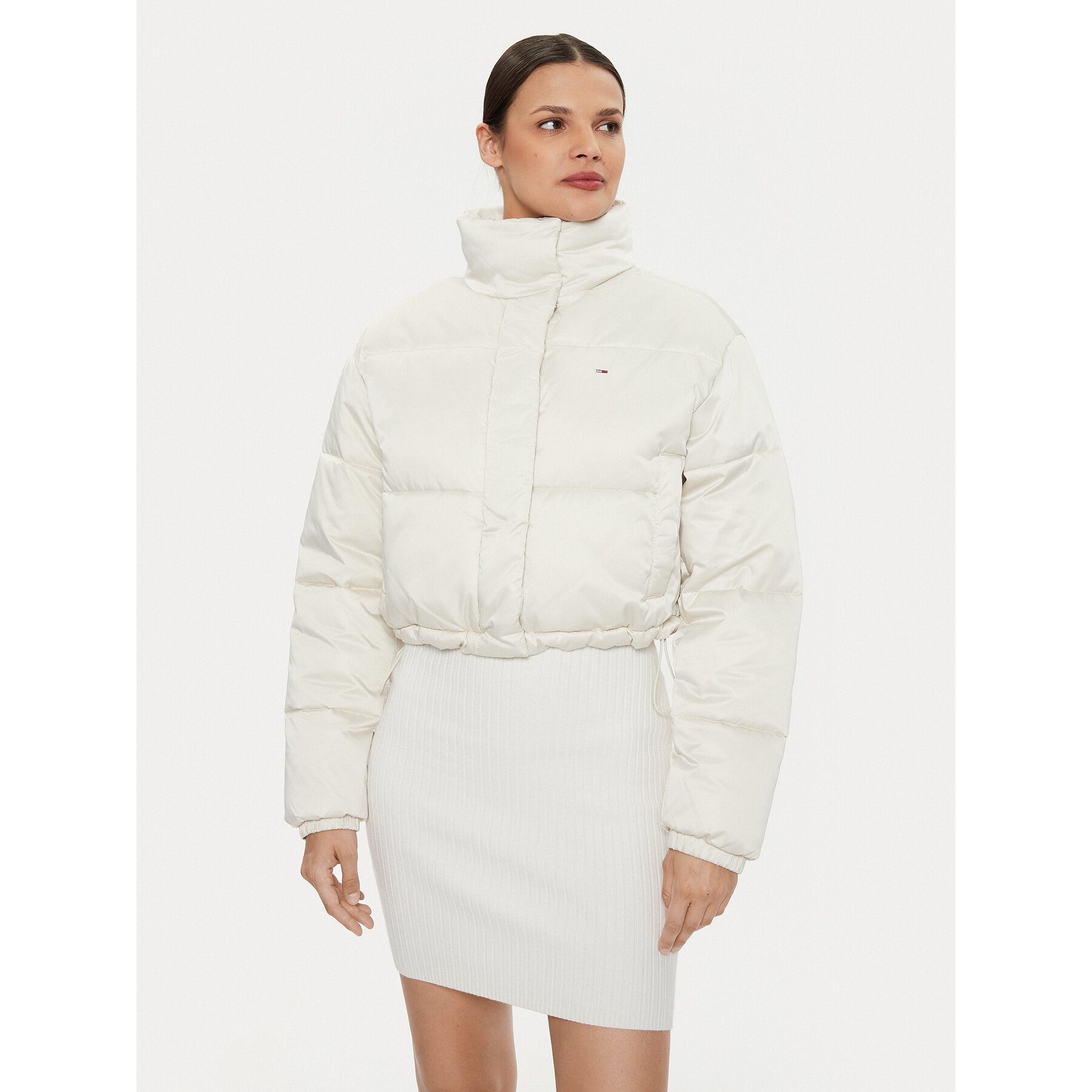 Tommy Jeans Kurtka zimowa Satin DW0DW18292 Beżowy Regular Fit