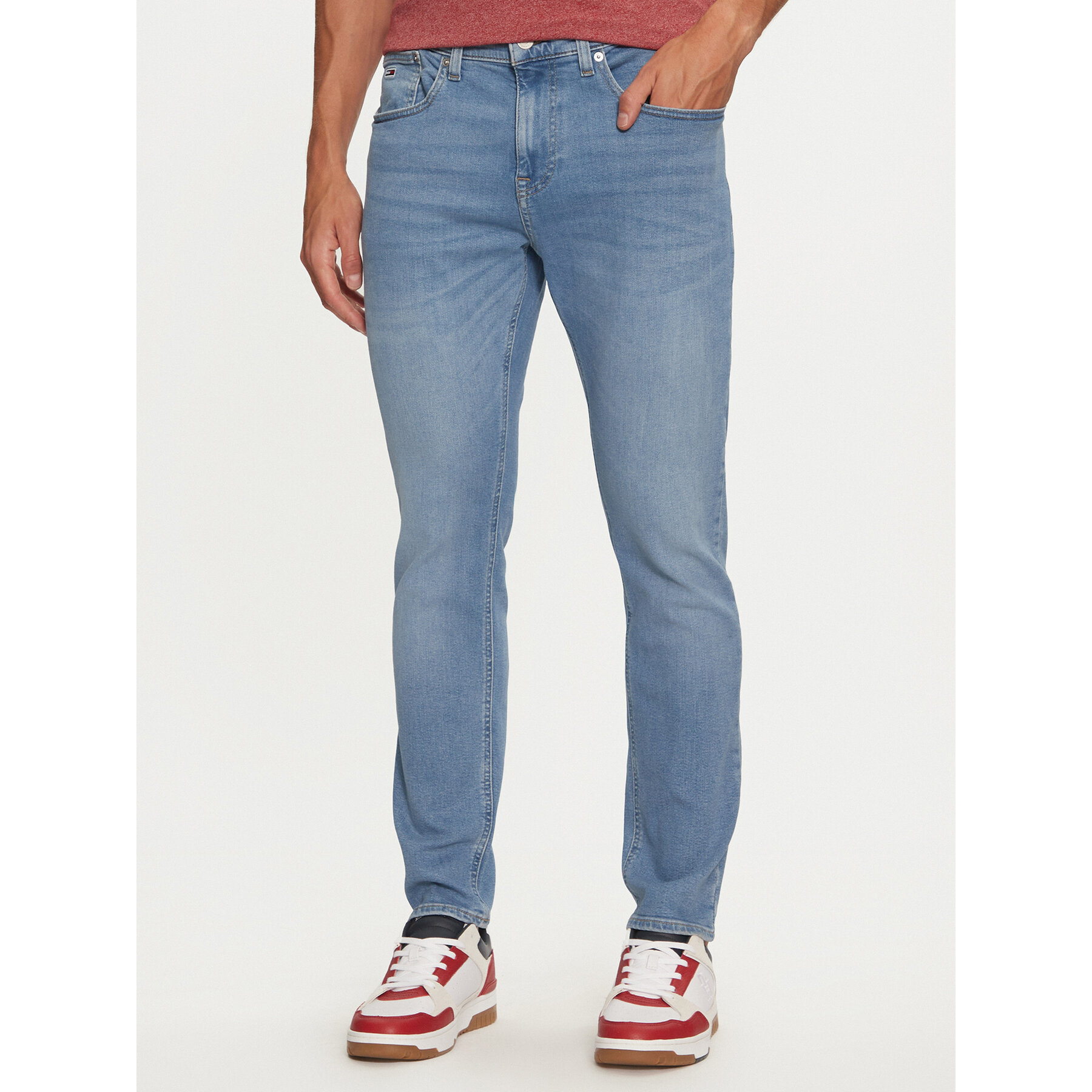 Tommy Jeans Jeansy Austin DM0DM20174 Niebieski Slim Tapered Fit