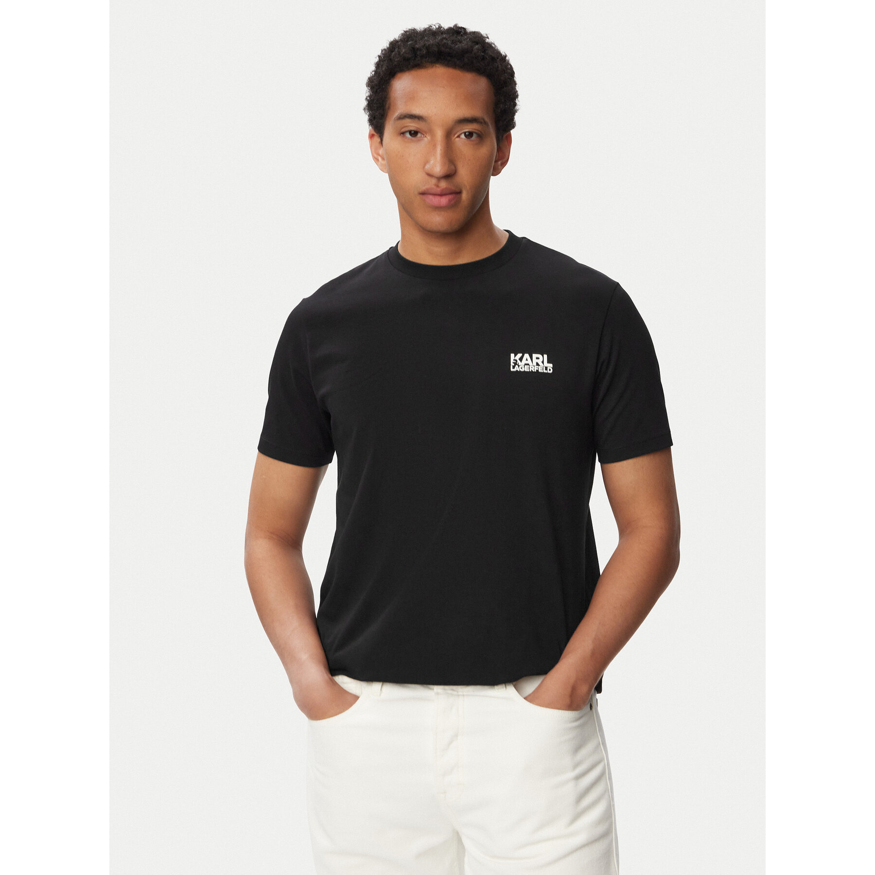 KARL LAGERFELD T-Shirt 755781 563235 Czarny Regular Fit