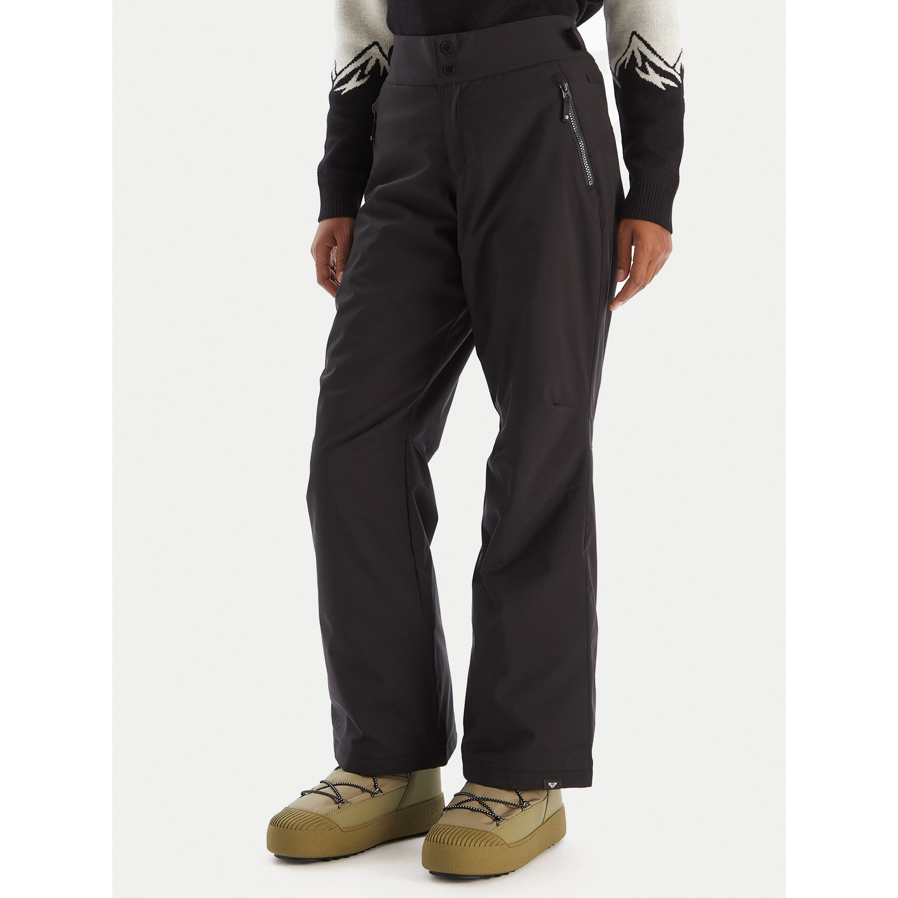 Roxy Spodnie narciarskie Snowy Crest PT ERJTP03301 Czarny Regular Fit