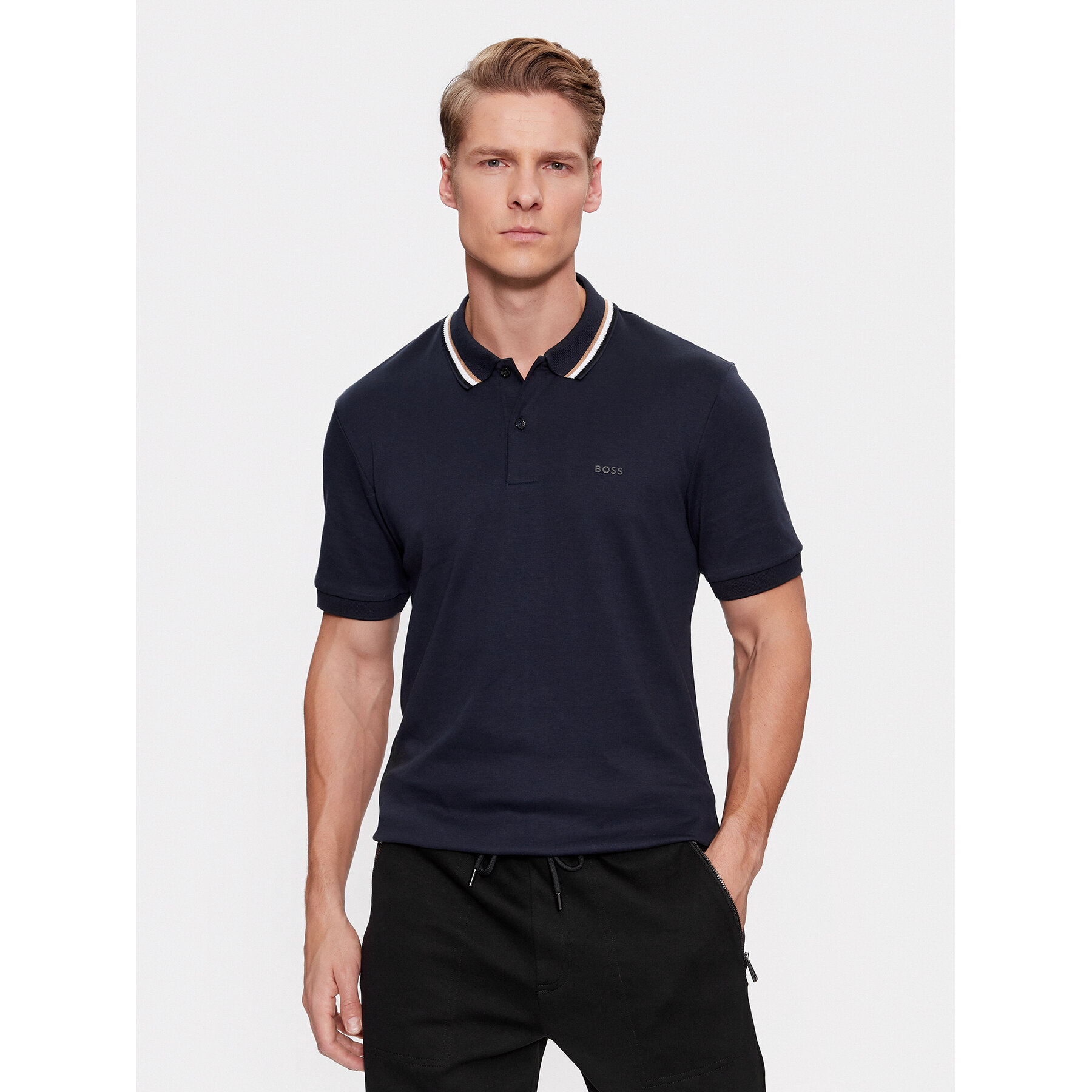 Boss Polo Penrose 38 50469360 Granatowy Regular Fit