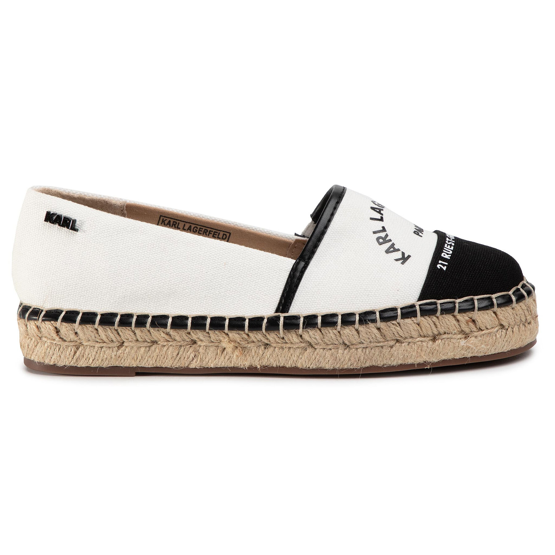 KARL LAGERFELD Espadryle KL80108 Biały