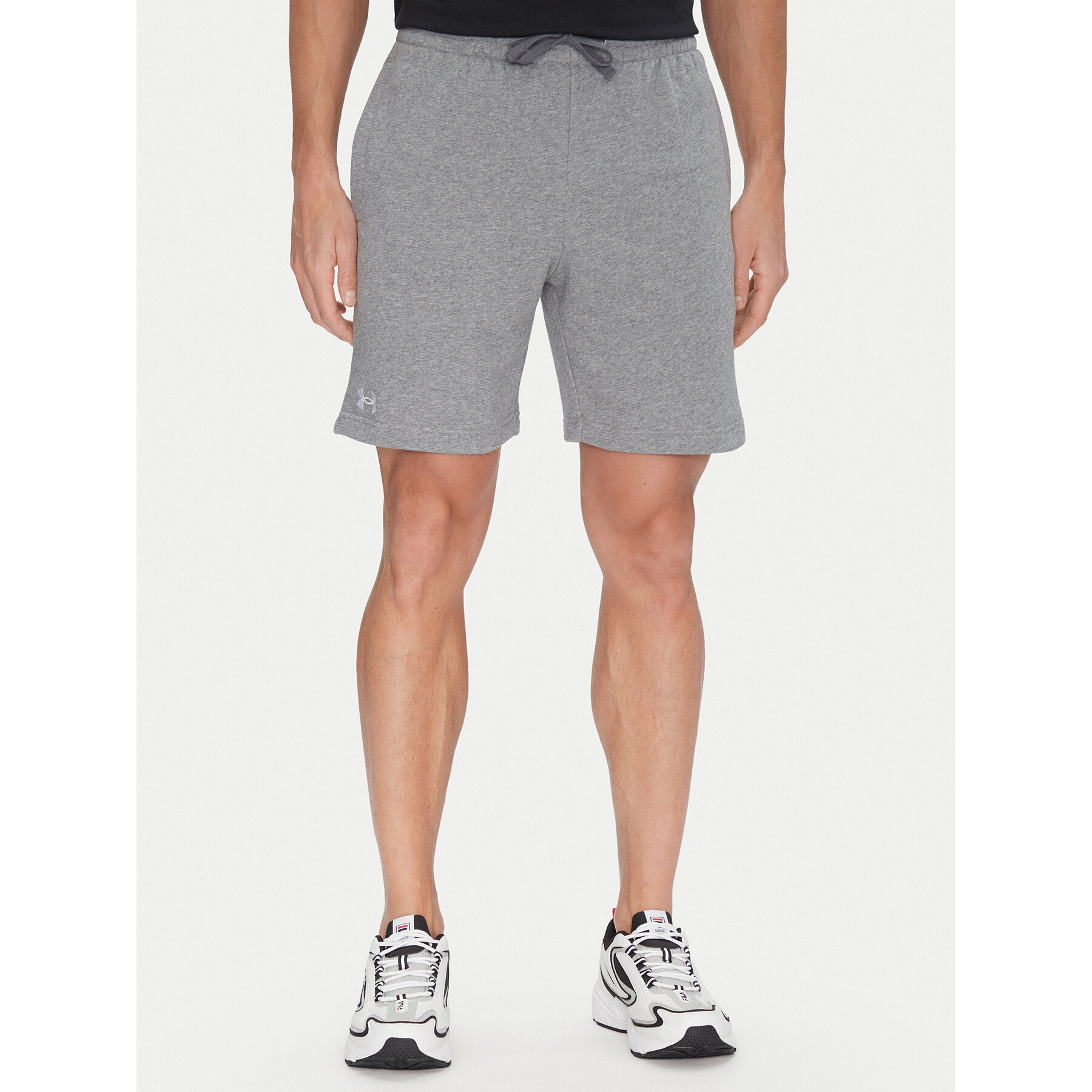 Under Armour Szorty sportowe Rival 1379779 Szary Regular Fit