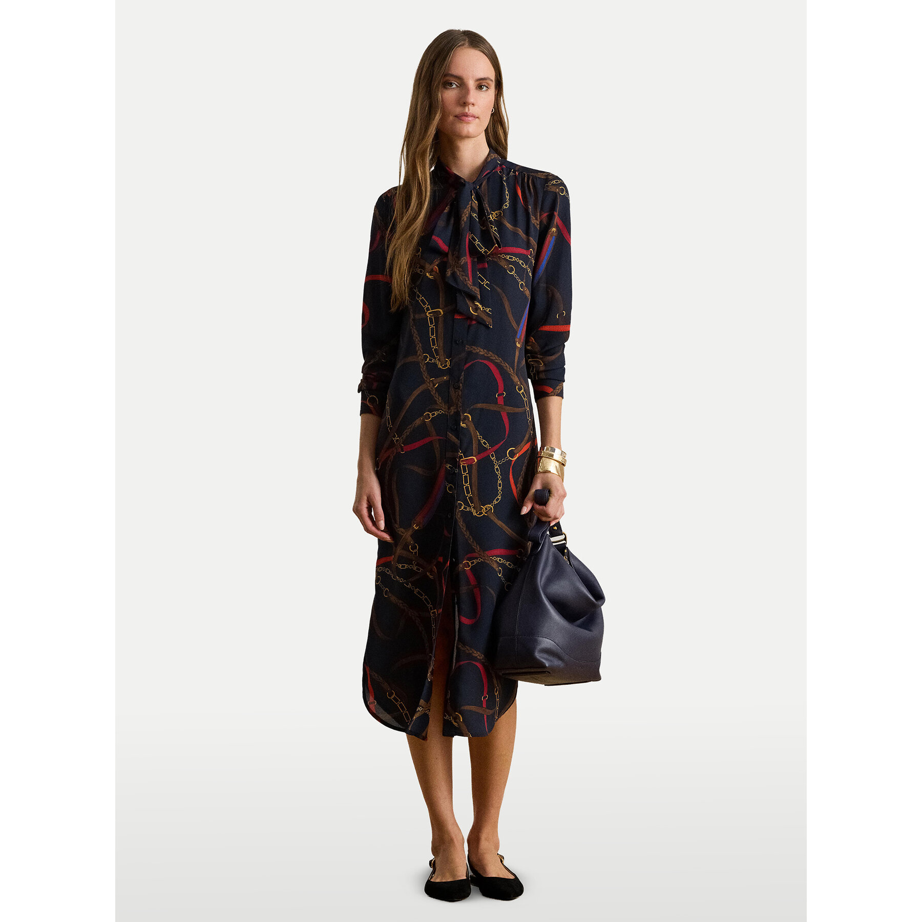 LAUREN RALPH LAUREN Sukienka koszulowa 200P03552001 Granatowy Regular Fit