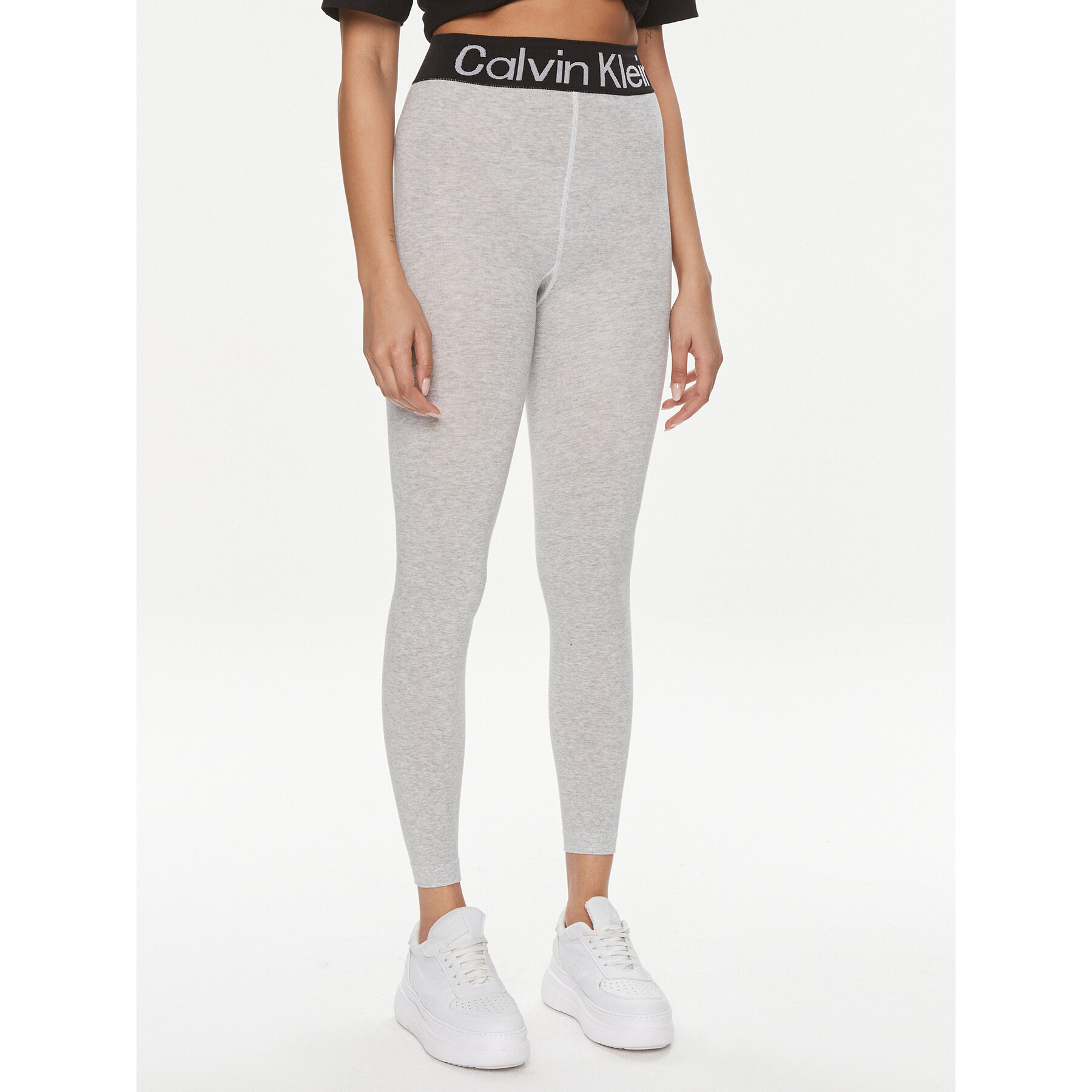 Calvin Klein Legginsy 701226027 Szary Slim Fit