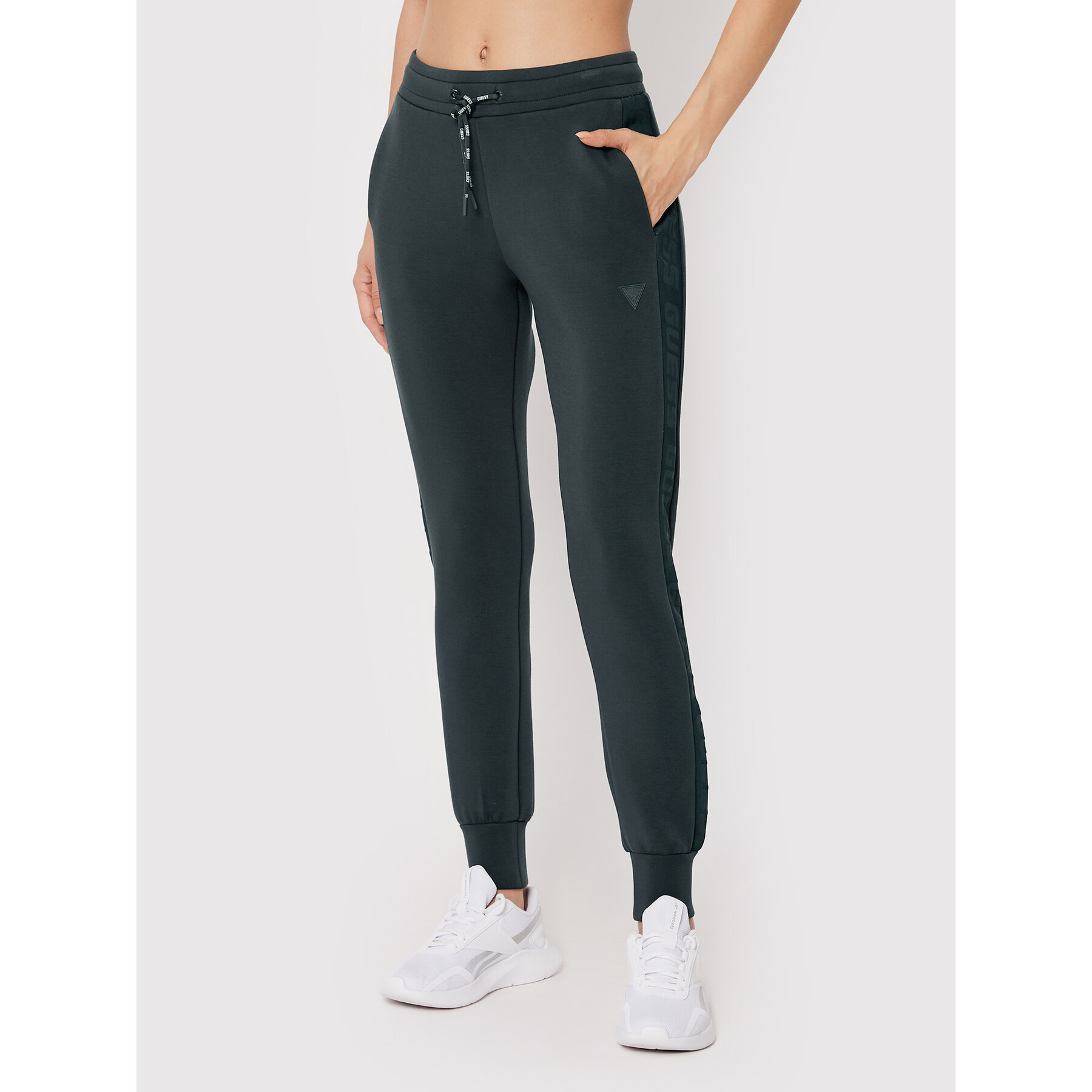 Guess Spodnie dresowe Allie V2YB18 K7UW2 Szary Regular Fit