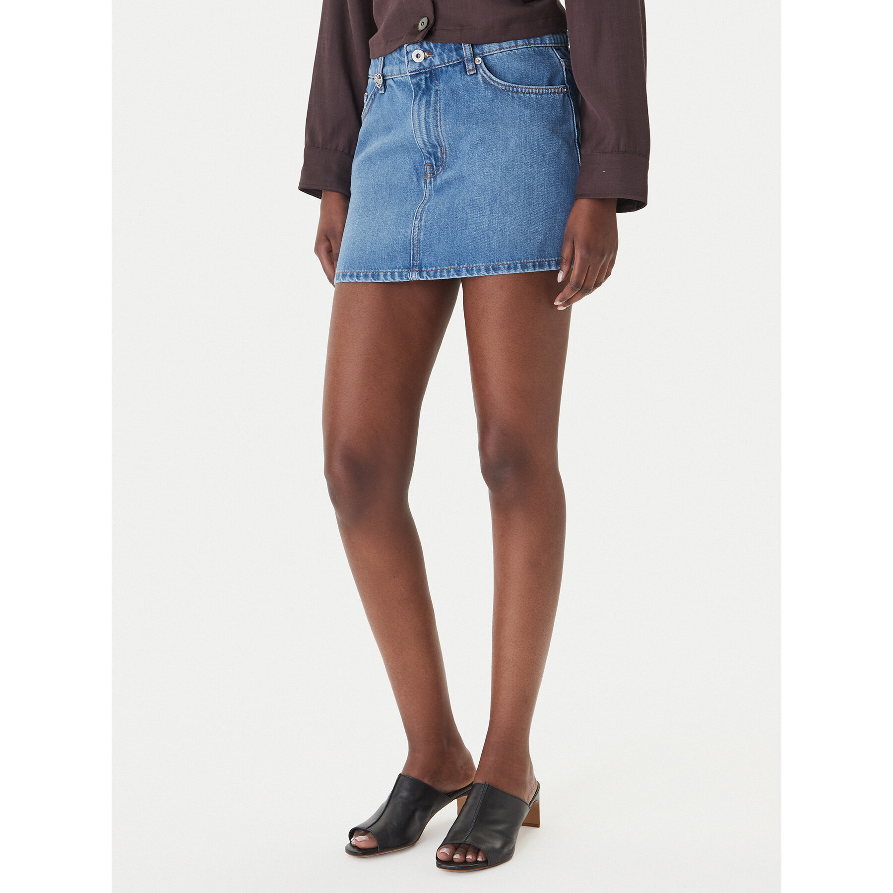 HUGO Spódnica jeansowa Galanie_B 50559551 Niebieski Regular Fit