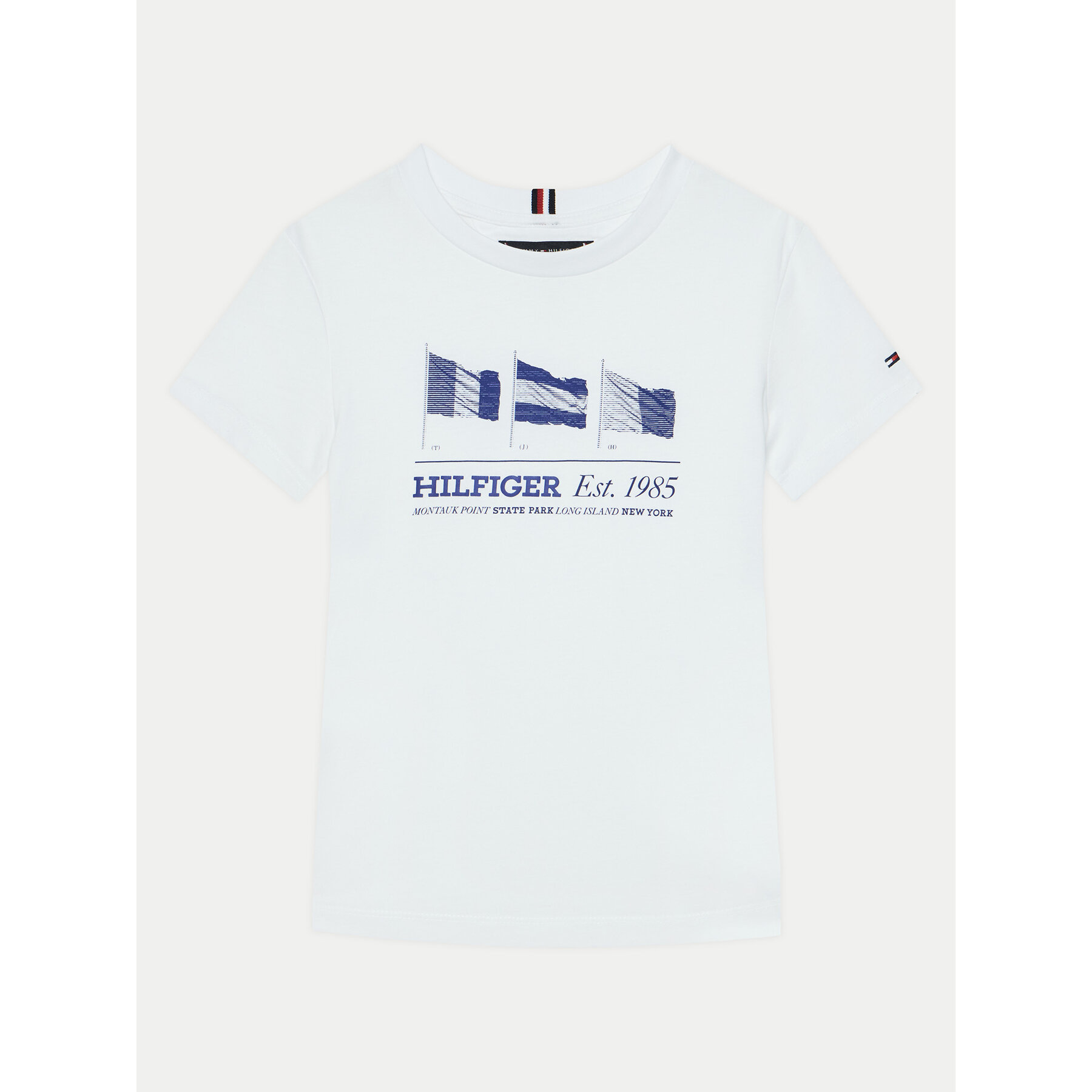 Tommy Hilfiger T-Shirt KB0KB09350 S Biały Regular Fit