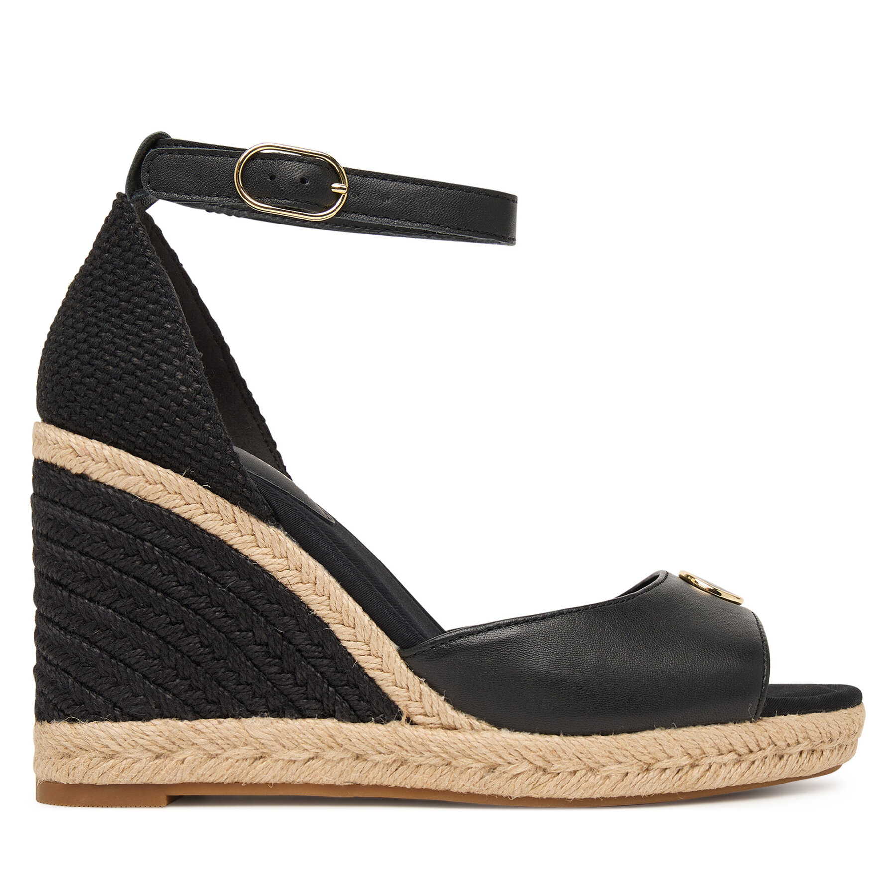 Tommy Hilfiger Espadryle Plate High Wedge Espad FW0FW09517 Czarny