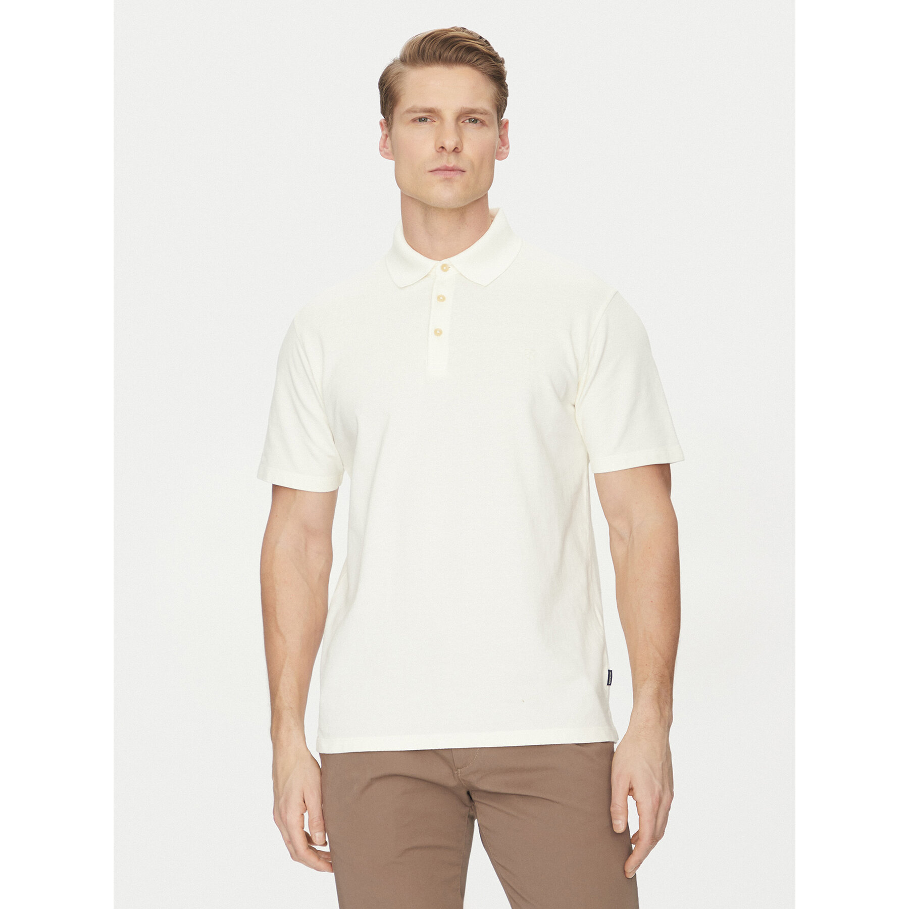 Jack & Jones Polo William 12257315 Biały Regular Fit