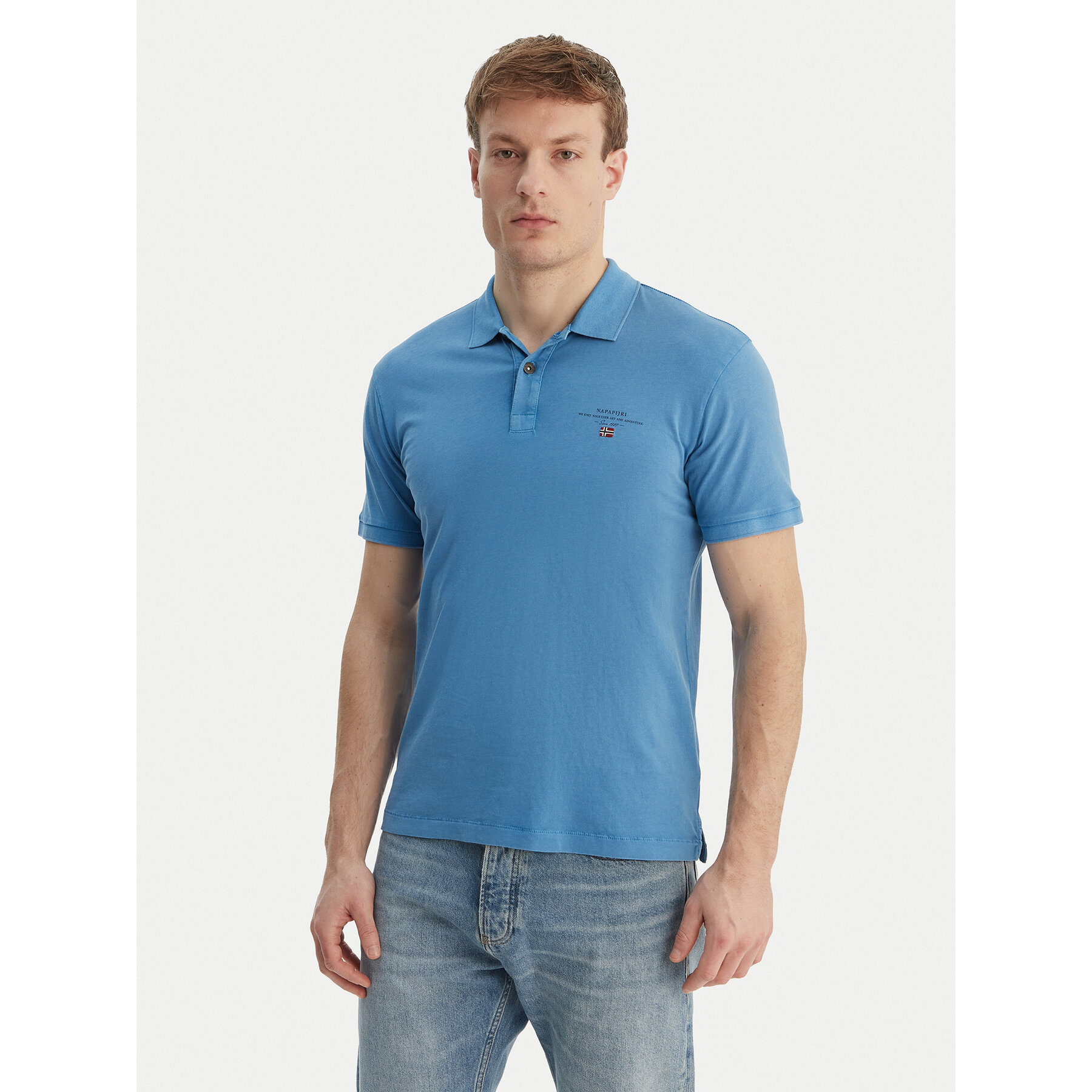 Napapijri Polo Elbas NP0A4GB4 Niebieski Regular Fit