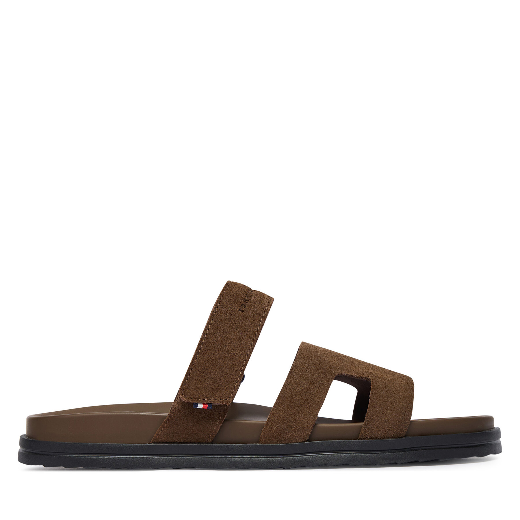 Tommy Hilfiger Klapki Adjustable Premium Suede Sandal FM0FM05774 Brązowy