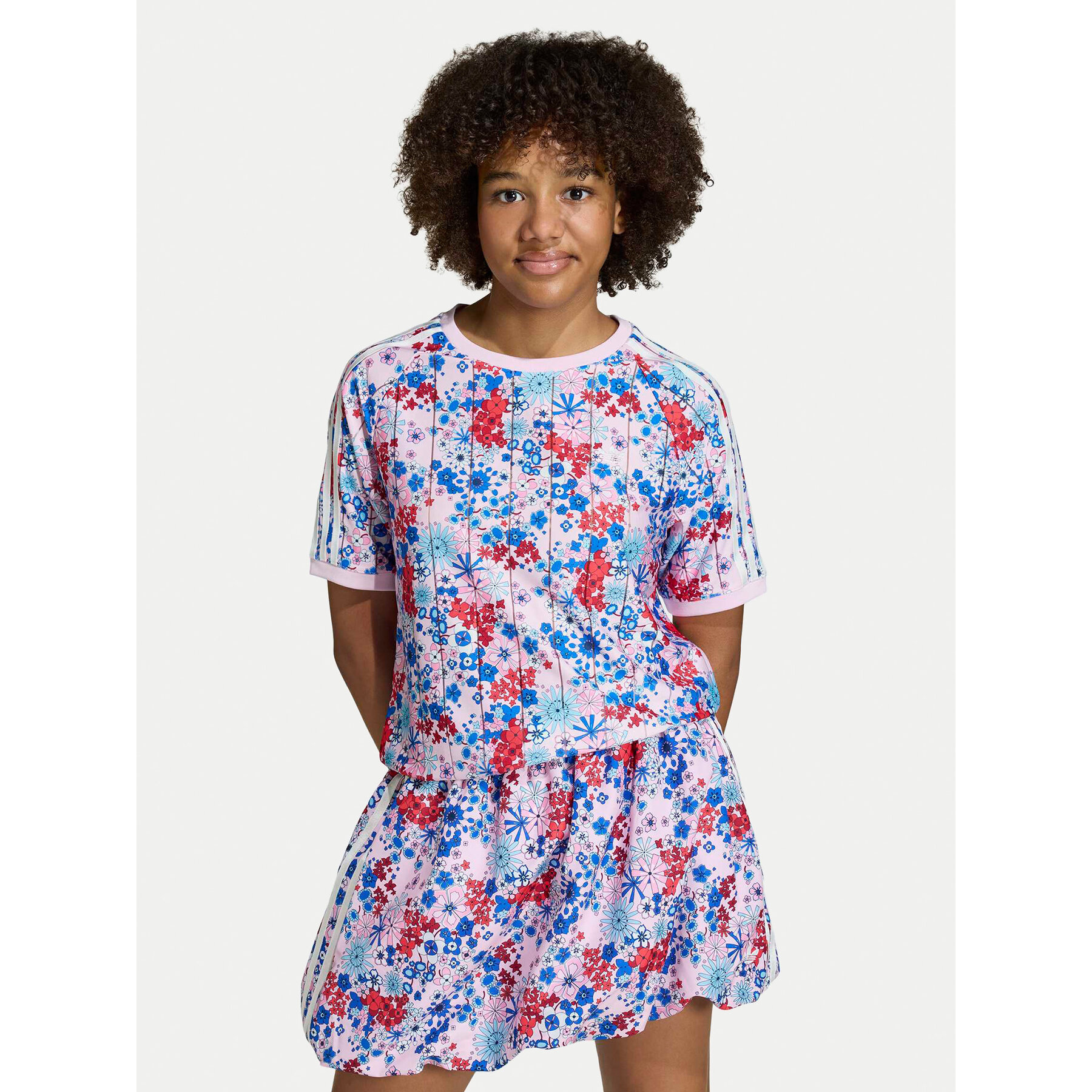 adidas T-Shirt Liberty London KD1765 Różowy Loose Fit