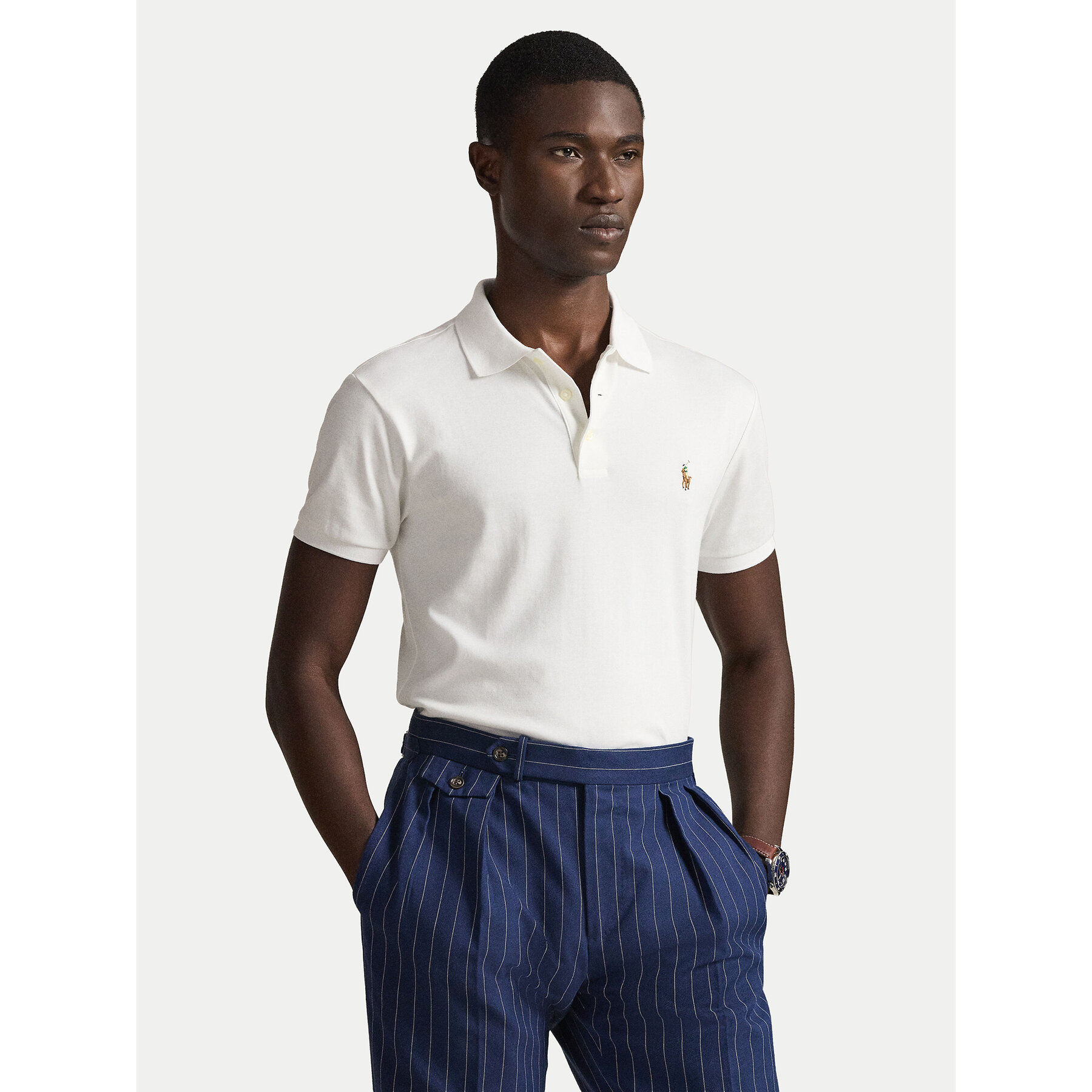 Polo Ralph Lauren Polo 710685514001 Biały Slim Fit