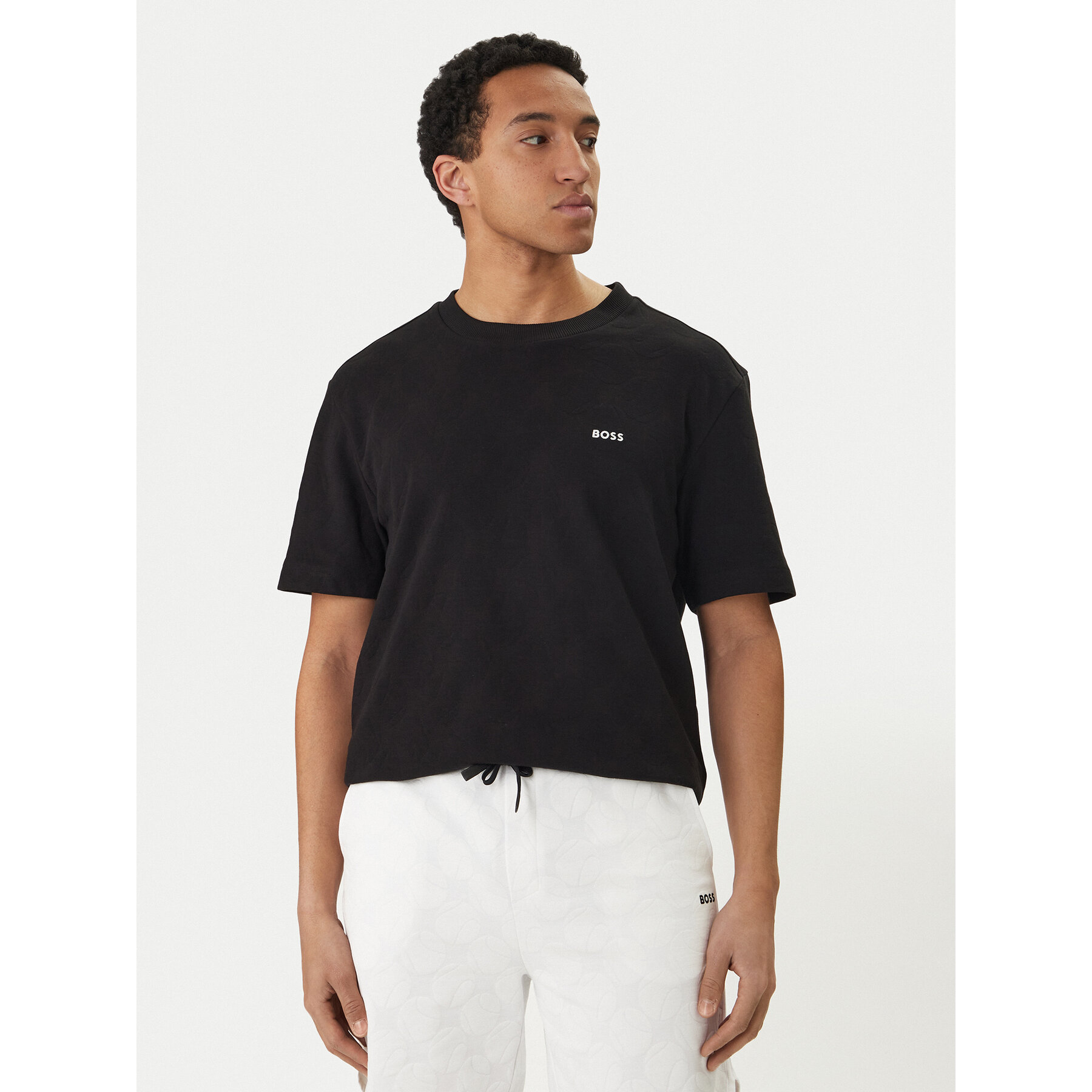 BOSS T-Shirt Member 50558867 Czarny Relaxed Fit