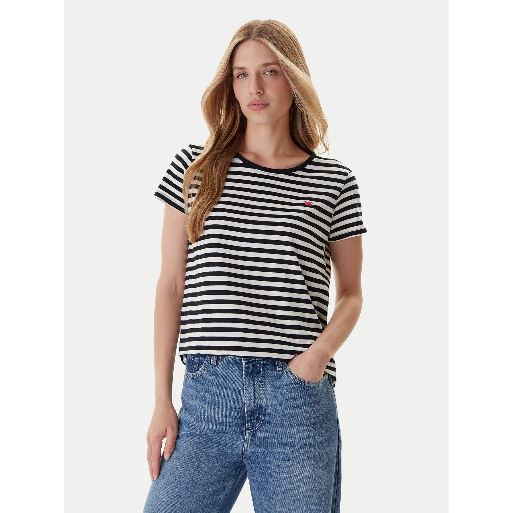 Mustang T-Shirt Alma 1016756 Czarny Regular Fit