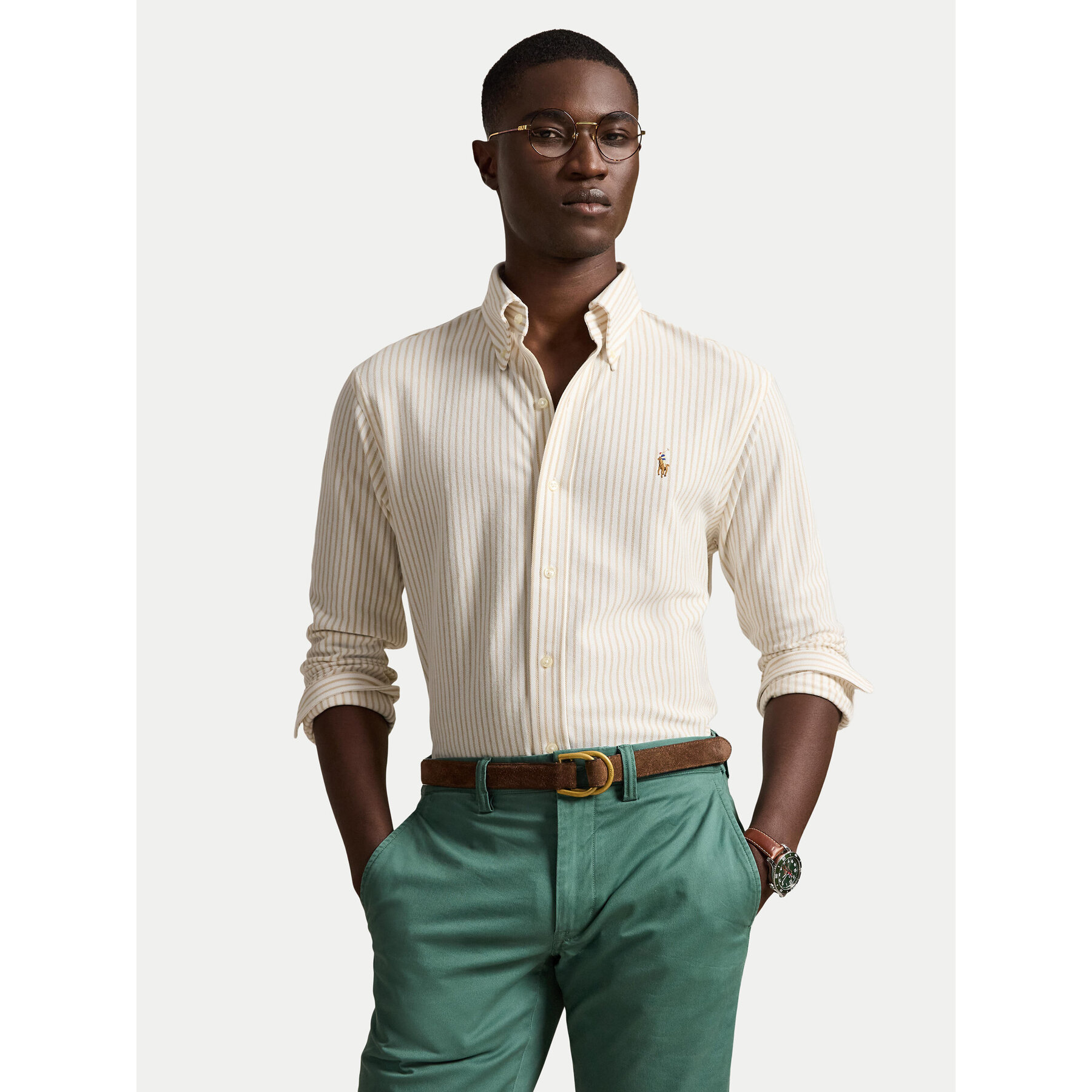 Polo Ralph Lauren Koszula 710B25852002 Beżowy Regular Fit