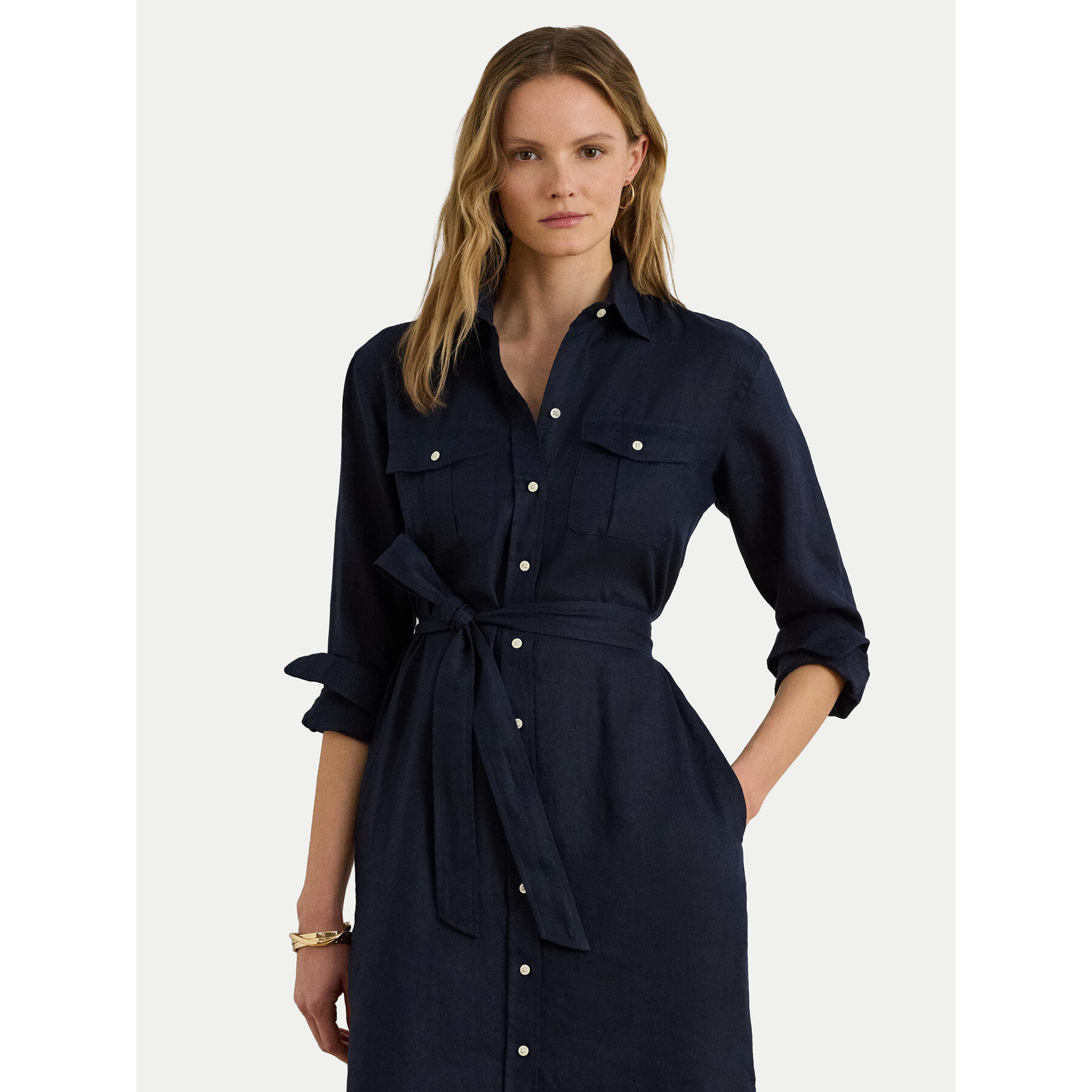 LAUREN RALPH LAUREN Sukienka koszulowa 200P13684002 Granatowy Regular Fit
