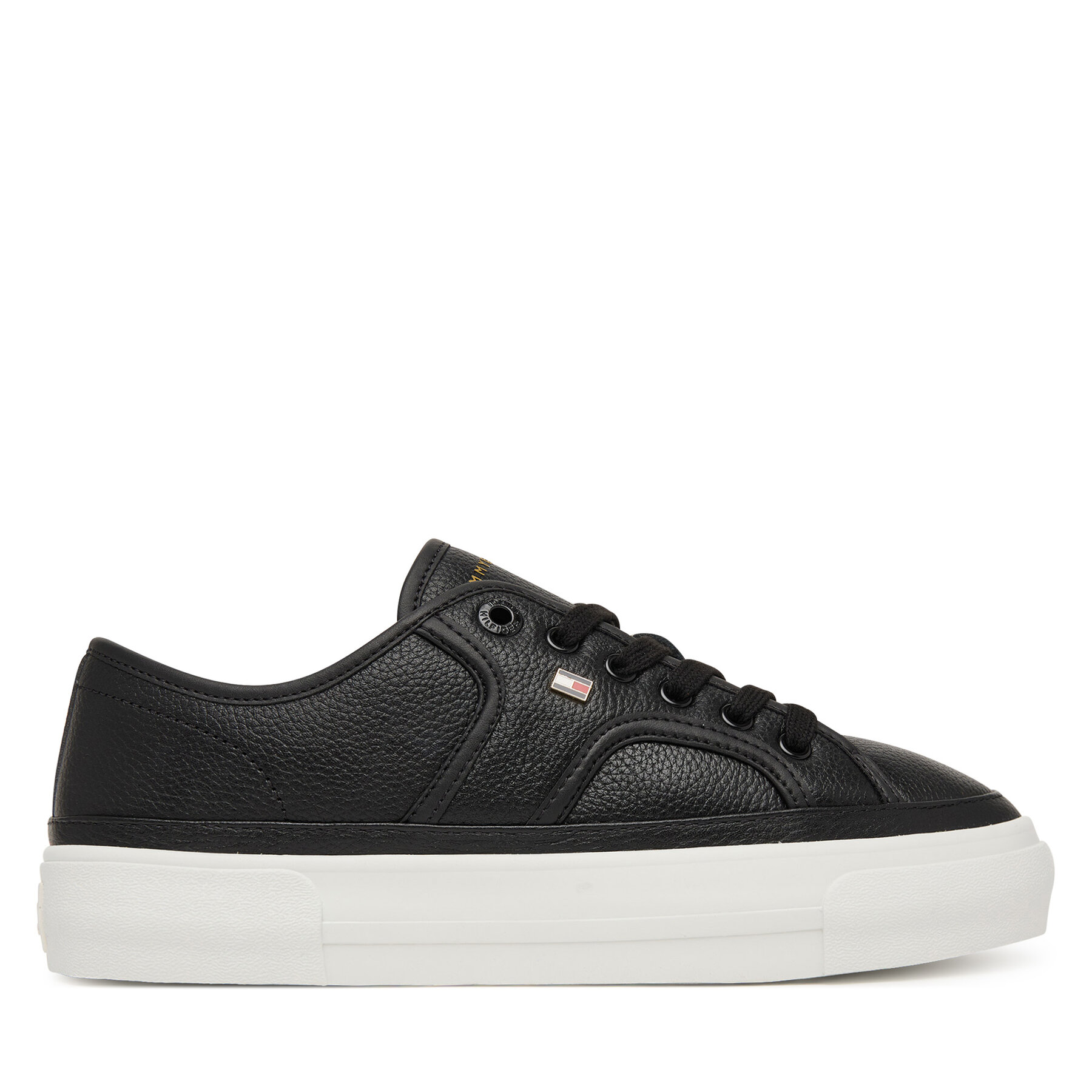 Tommy Hilfiger Sneakersy Platform Vulc Piping Ltr FW0FW09393 Czarny
