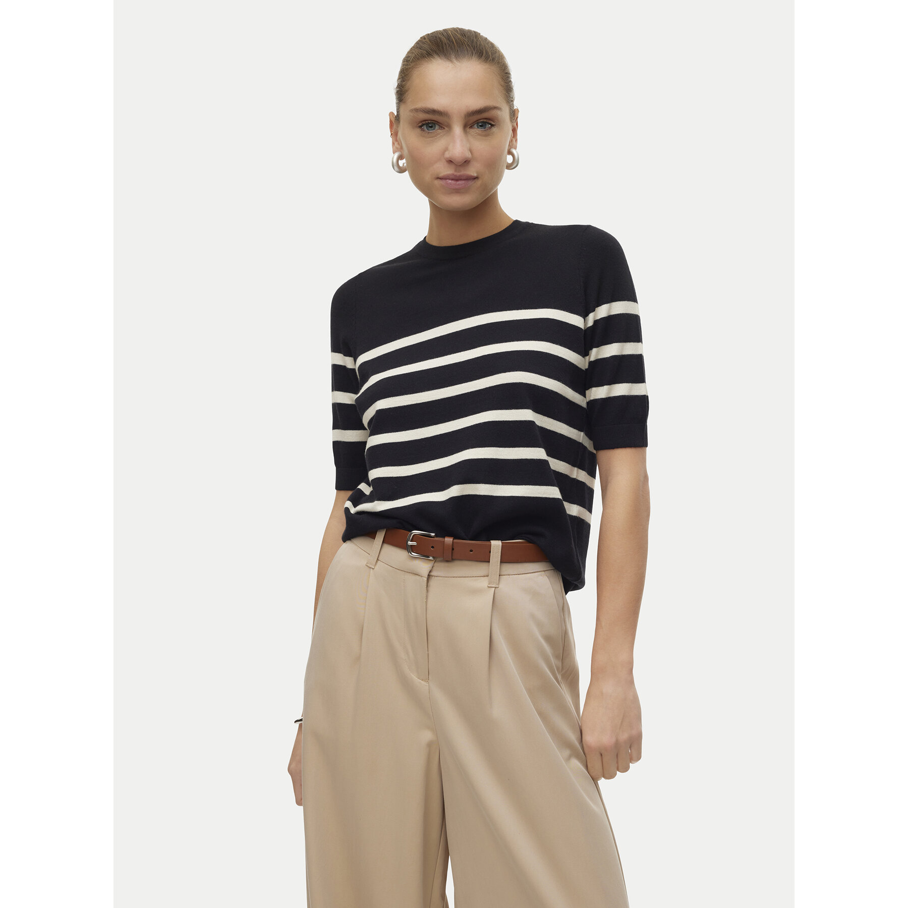 Vero Moda Sweter Saba 10306829 Czarny Regular Fit