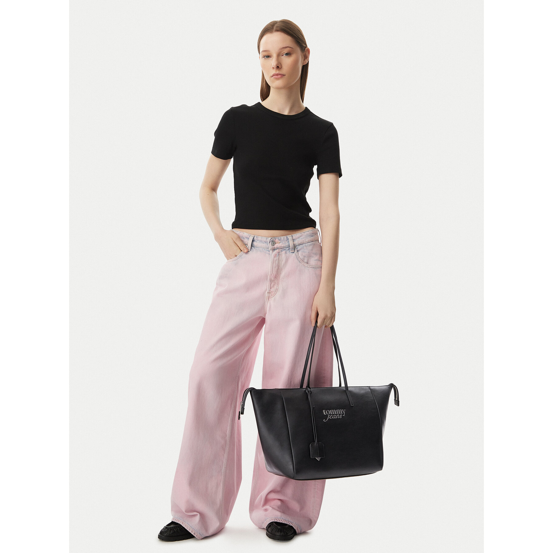 Tommy Jeans Torebka Tjw Bold Tote AW0AW18786 Czarny