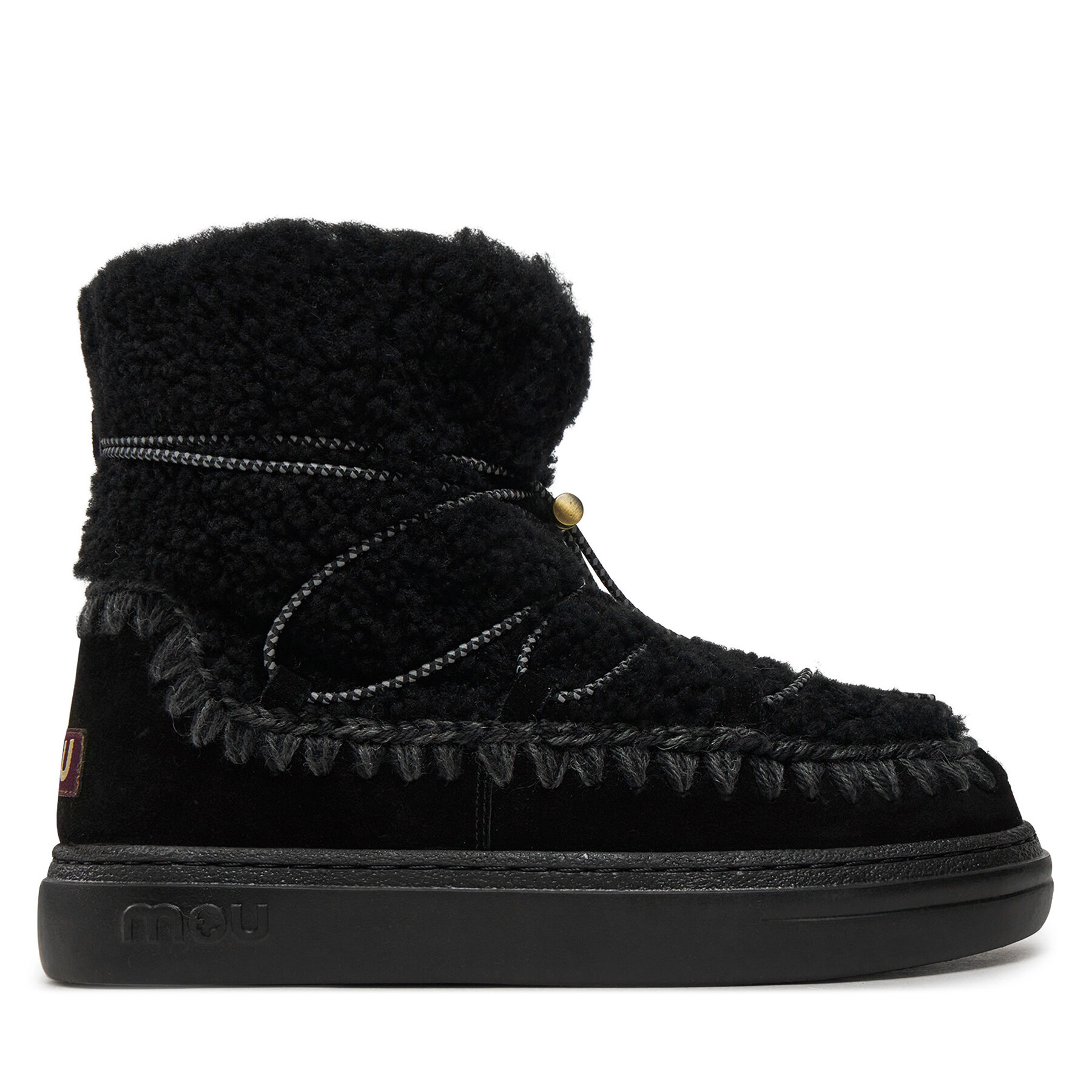 Mou Śniegowce Eskimo Sneaker Bold Scoub Lace FW411012A Czarny