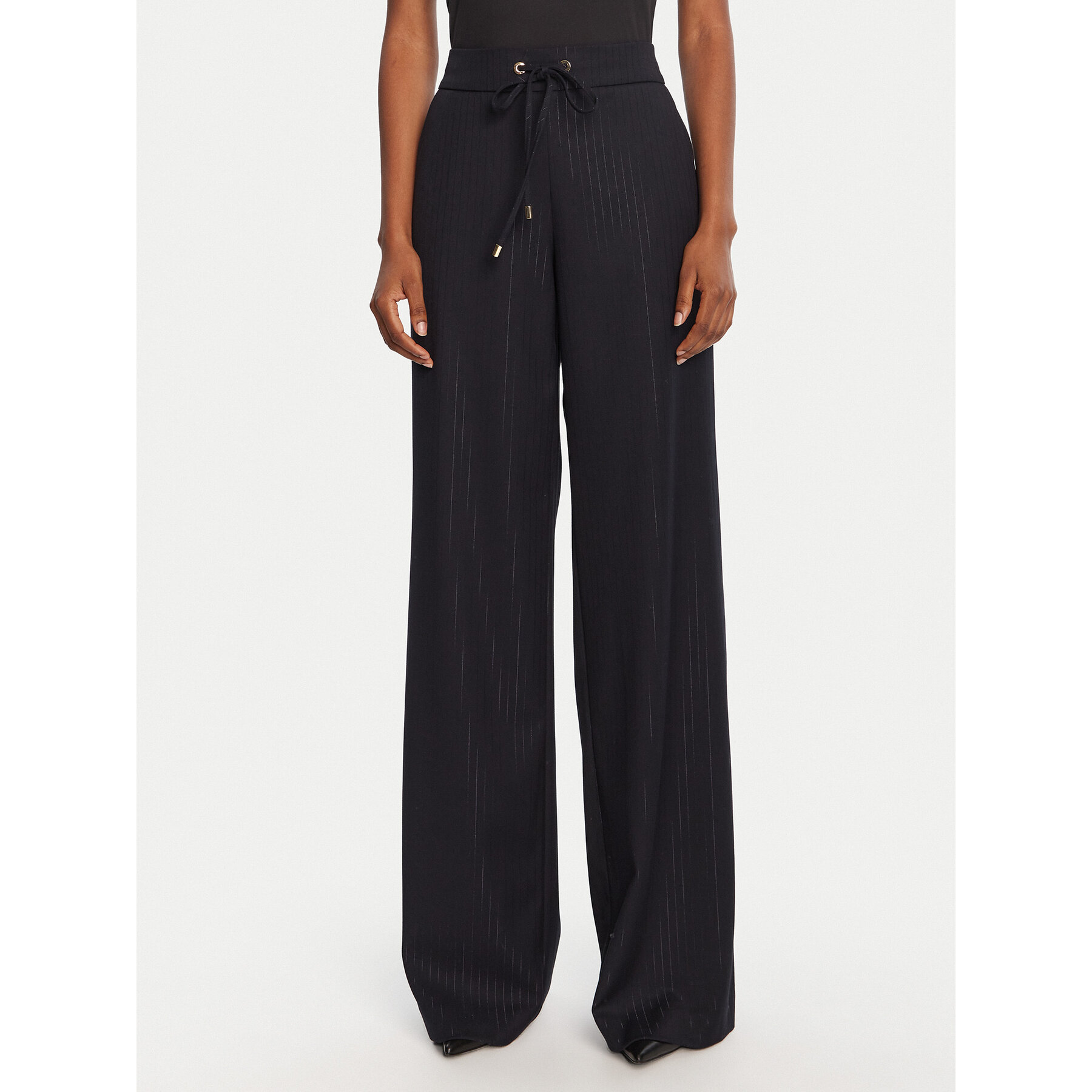 LOLA CASADEMUNT Spodnie materiałowe MF2514001 Granatowy Wide Leg