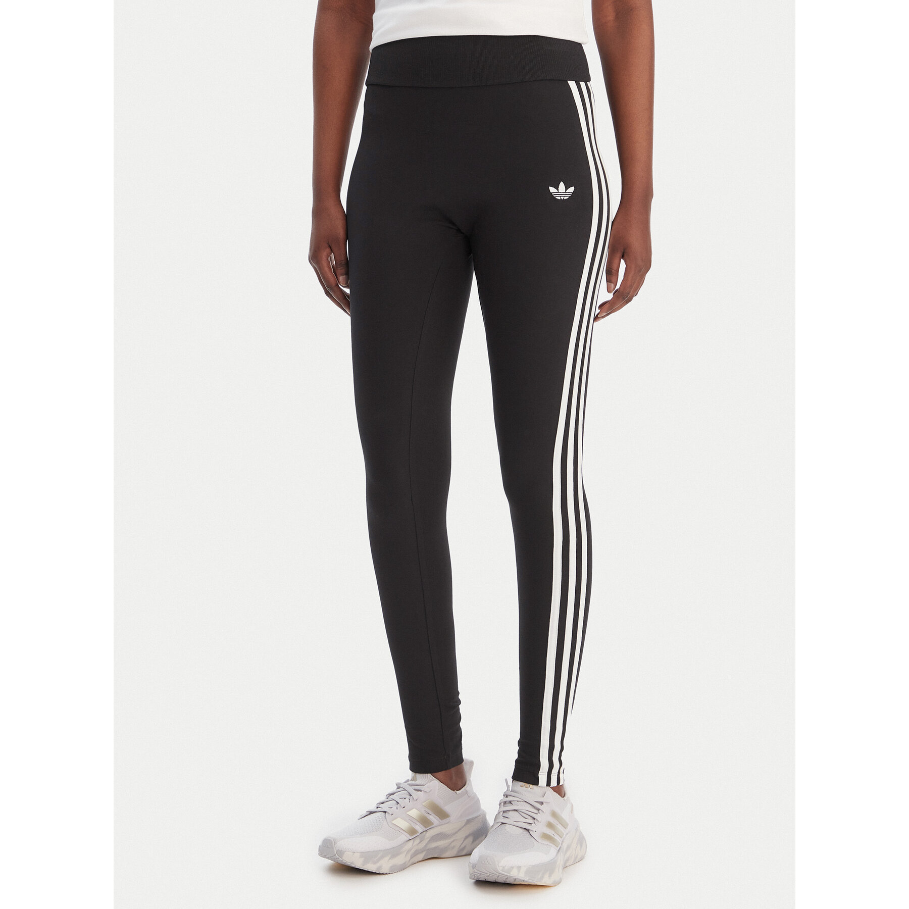 adidas Legginsy 3-Stripes KD5572 Czarny Slim Fit