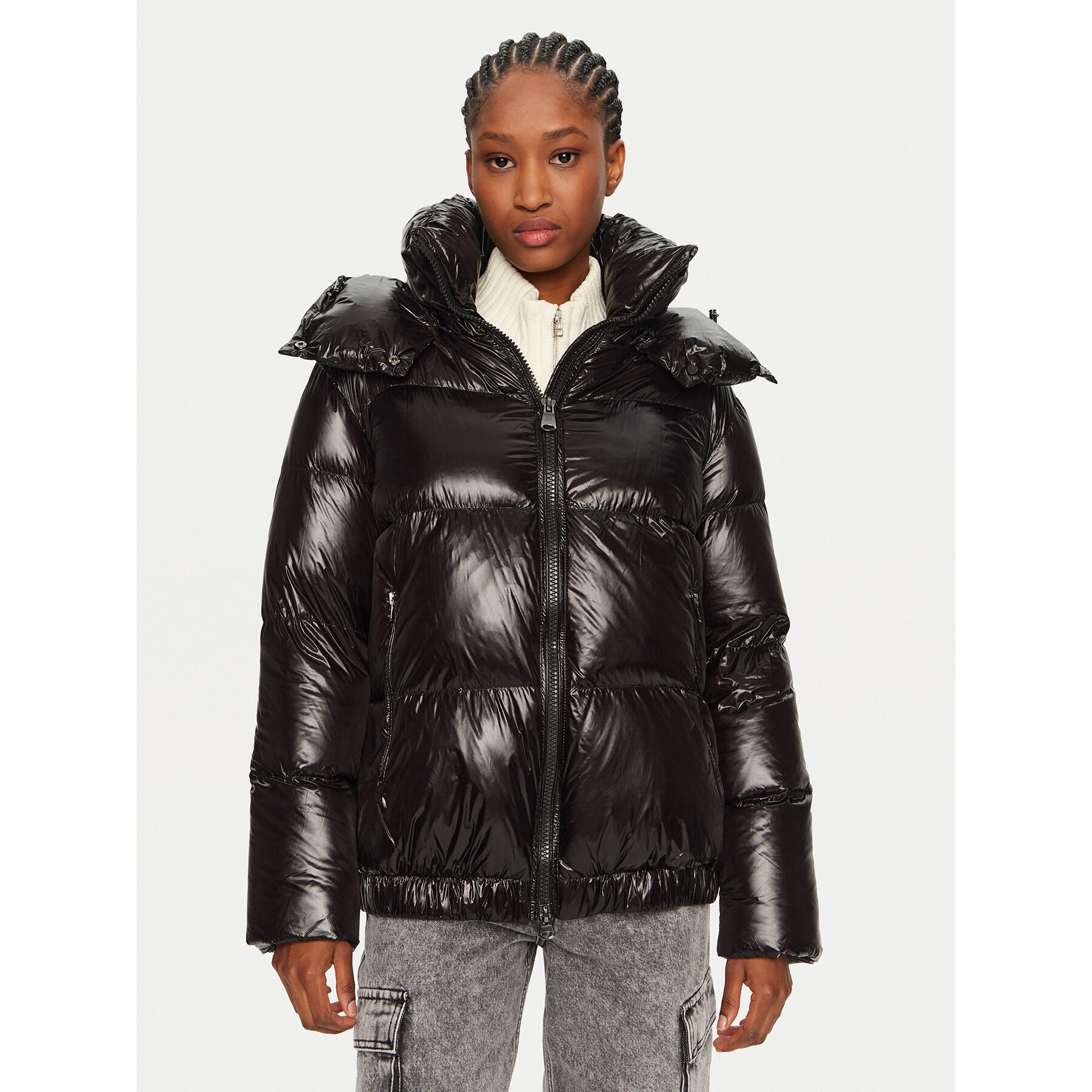 Hetregó Kurtka puchowa Rose 8N723 Czarny Oversize