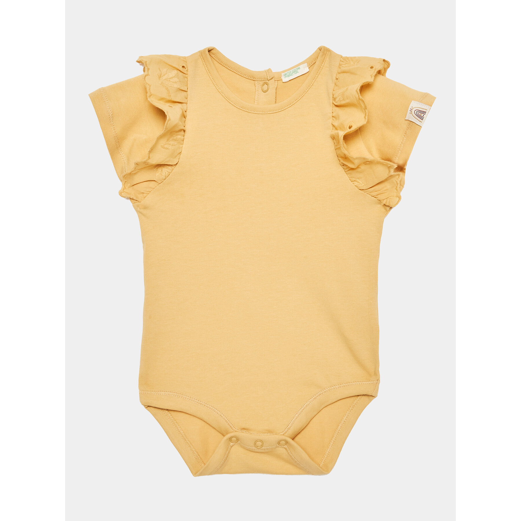 United Colors Of Benetton Body dziecięce 3P4ZAB00D Żółty Regular Fit