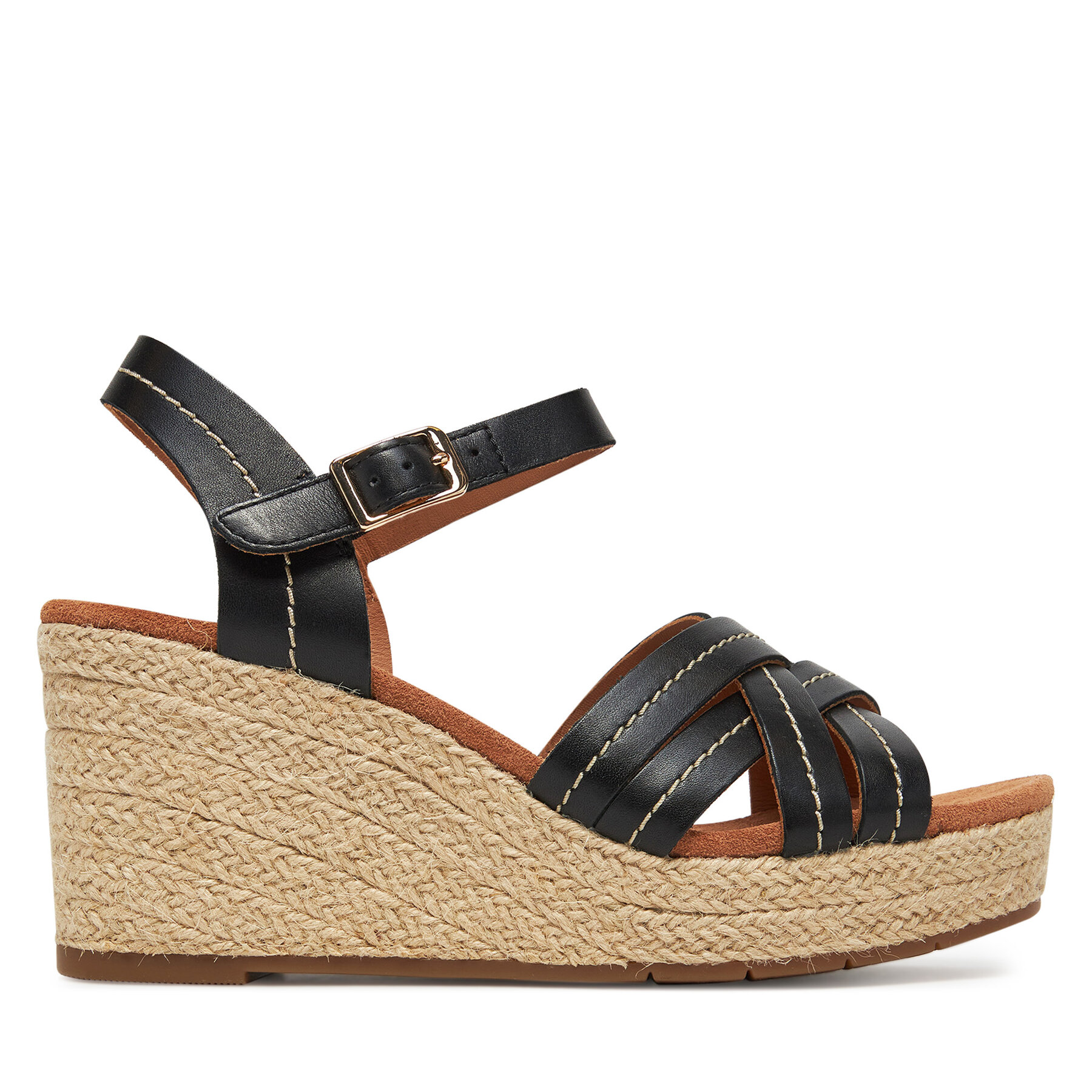 Clarks Espadryle Sabina Strap 26181462 Czarny