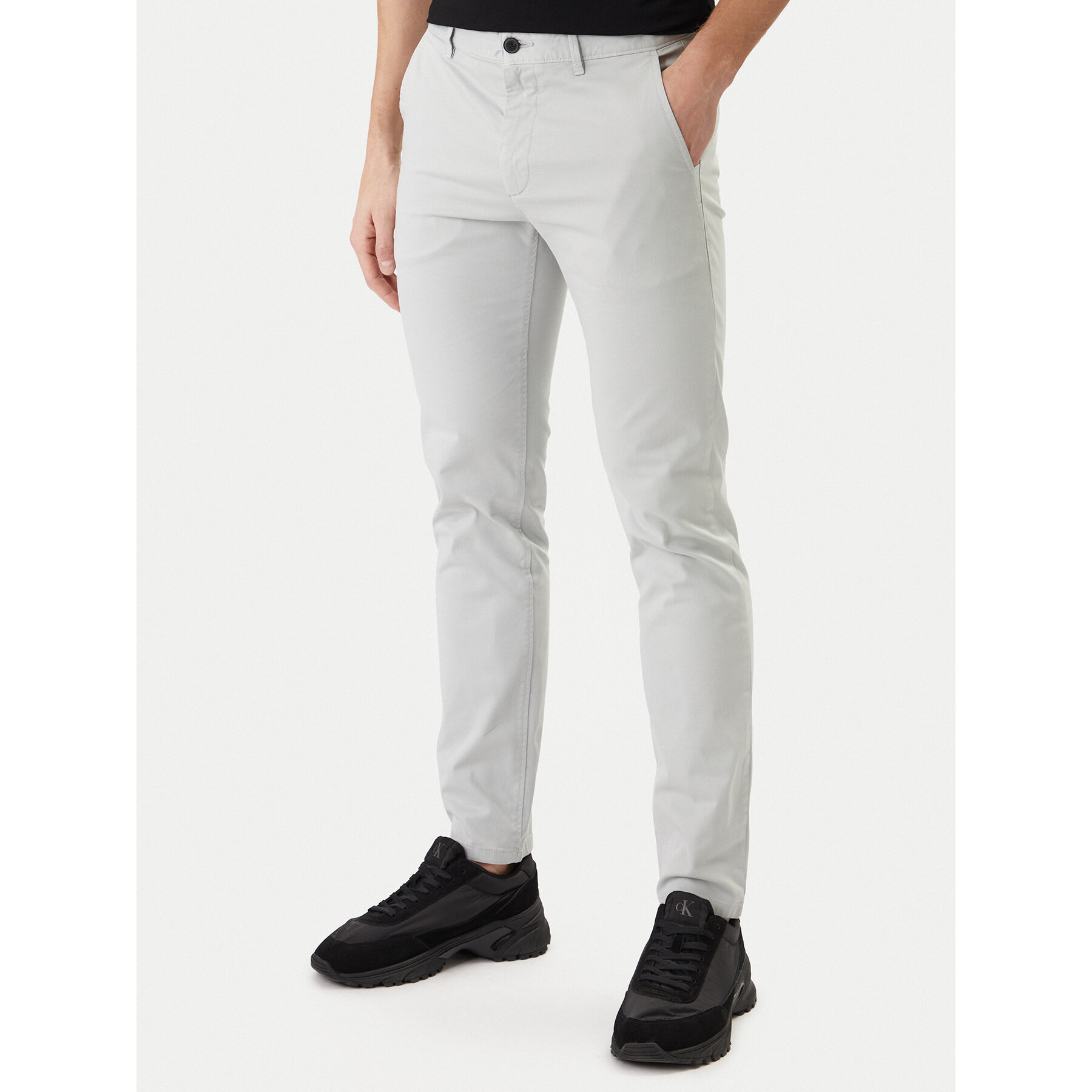 BOSS Chinosy 50510933 Szary Slim Fit