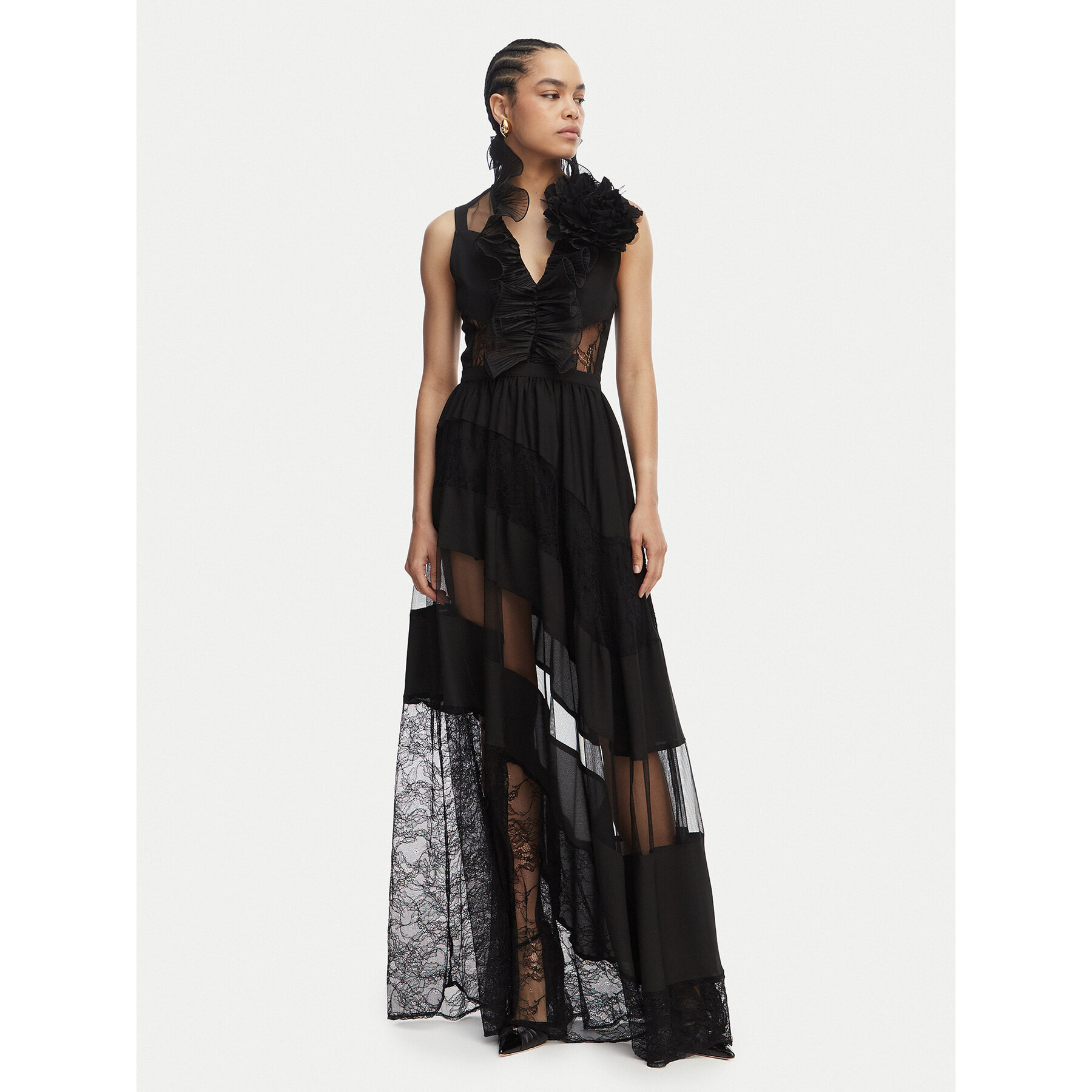 Babylon Sukienka wieczorowa EL0707 Czarny Regular Fit