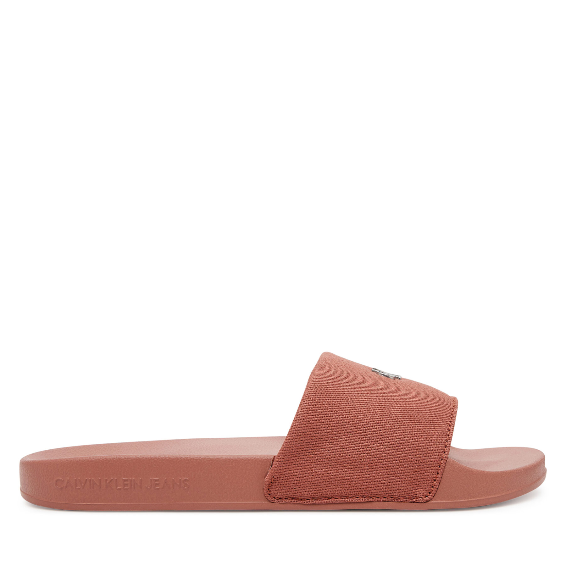 Calvin Klein Jeans Klapki Slide Monogram Hardware YW0YW01713 Koralowy