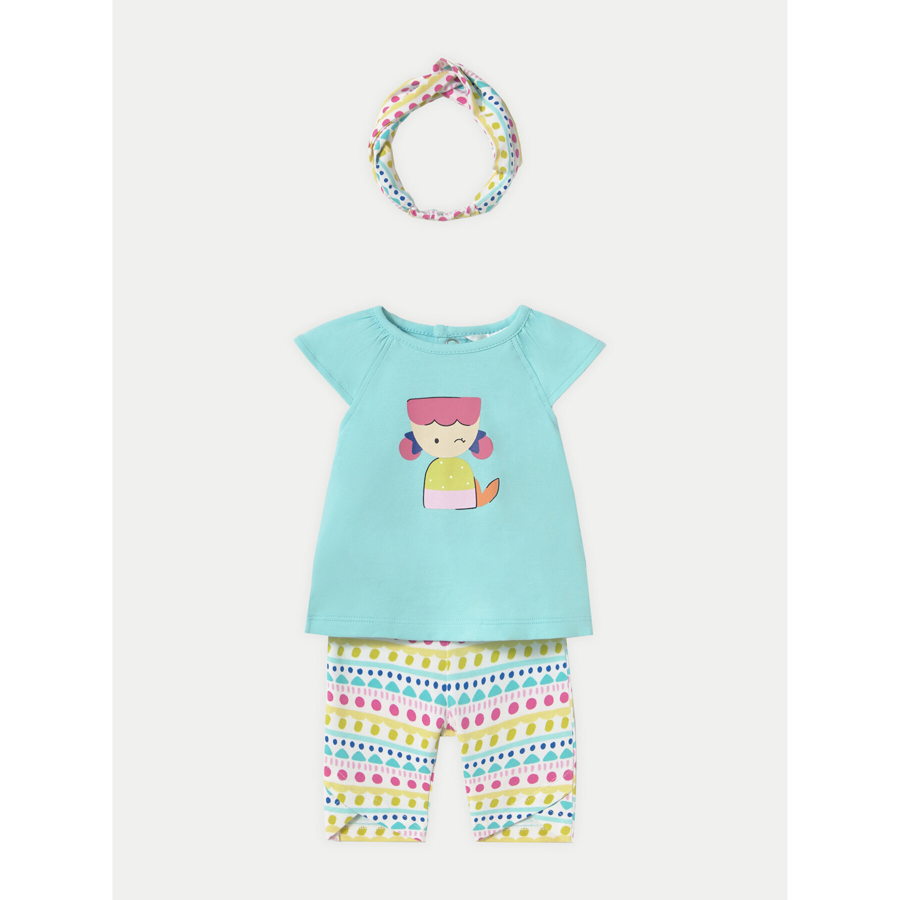 Mayoral Komplet t-shirt i legginsy 1763 Kolorowy Regular Fit