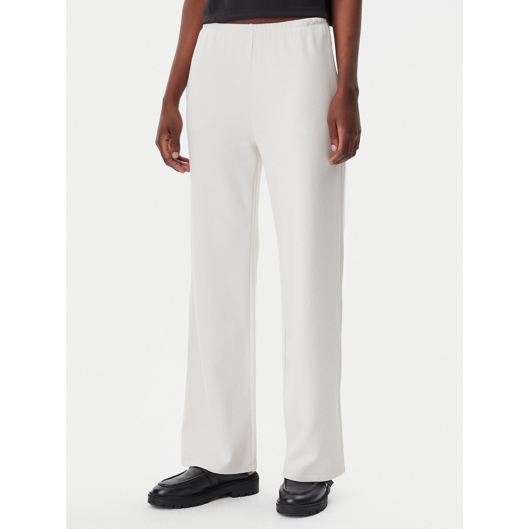 Calvin Klein Jeans Spodnie dresowe J20J225537 Écru Straight Fit