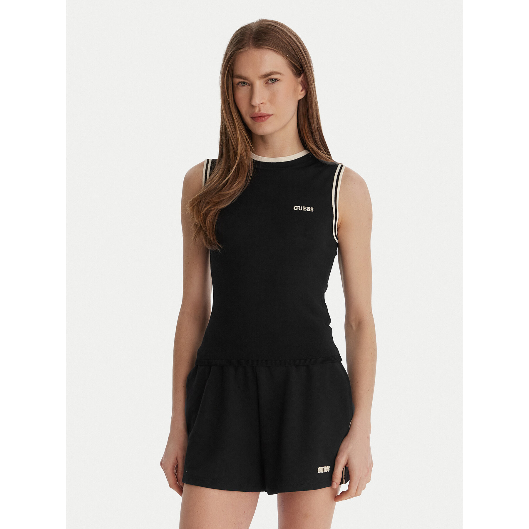 Guess Top V6GR02 Z0723 Czarny Regular Fit