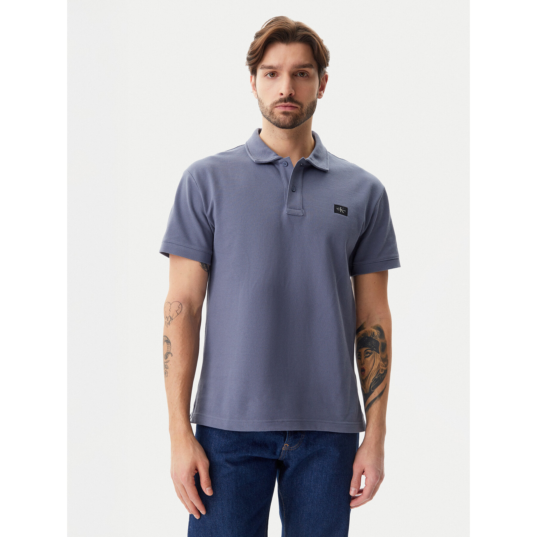 Calvin Klein Jeans Polo J30J327040 Niebieski Regular Fit