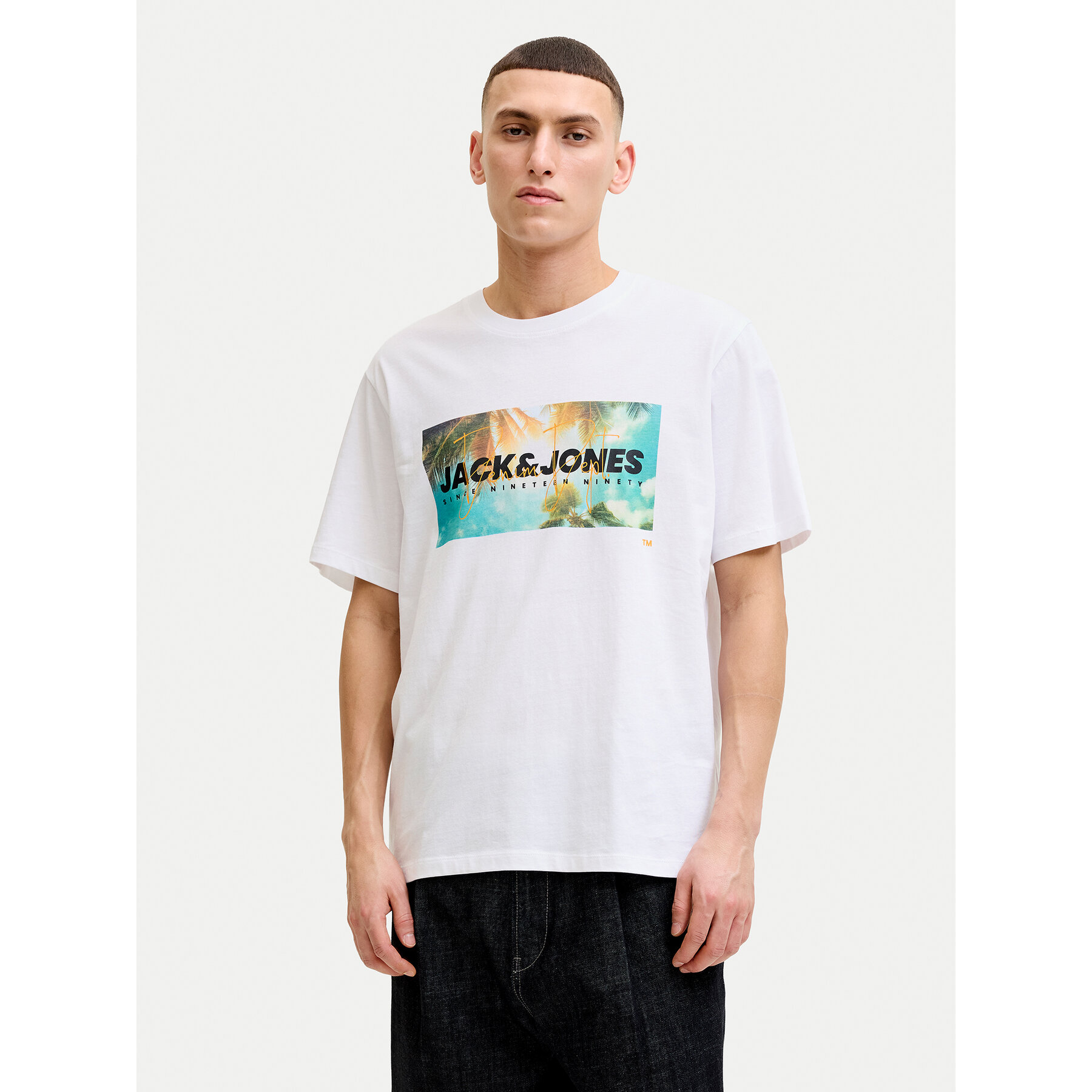 Jack & Jones T-Shirt Indiana Tee 12288112 Biały Regular Fit