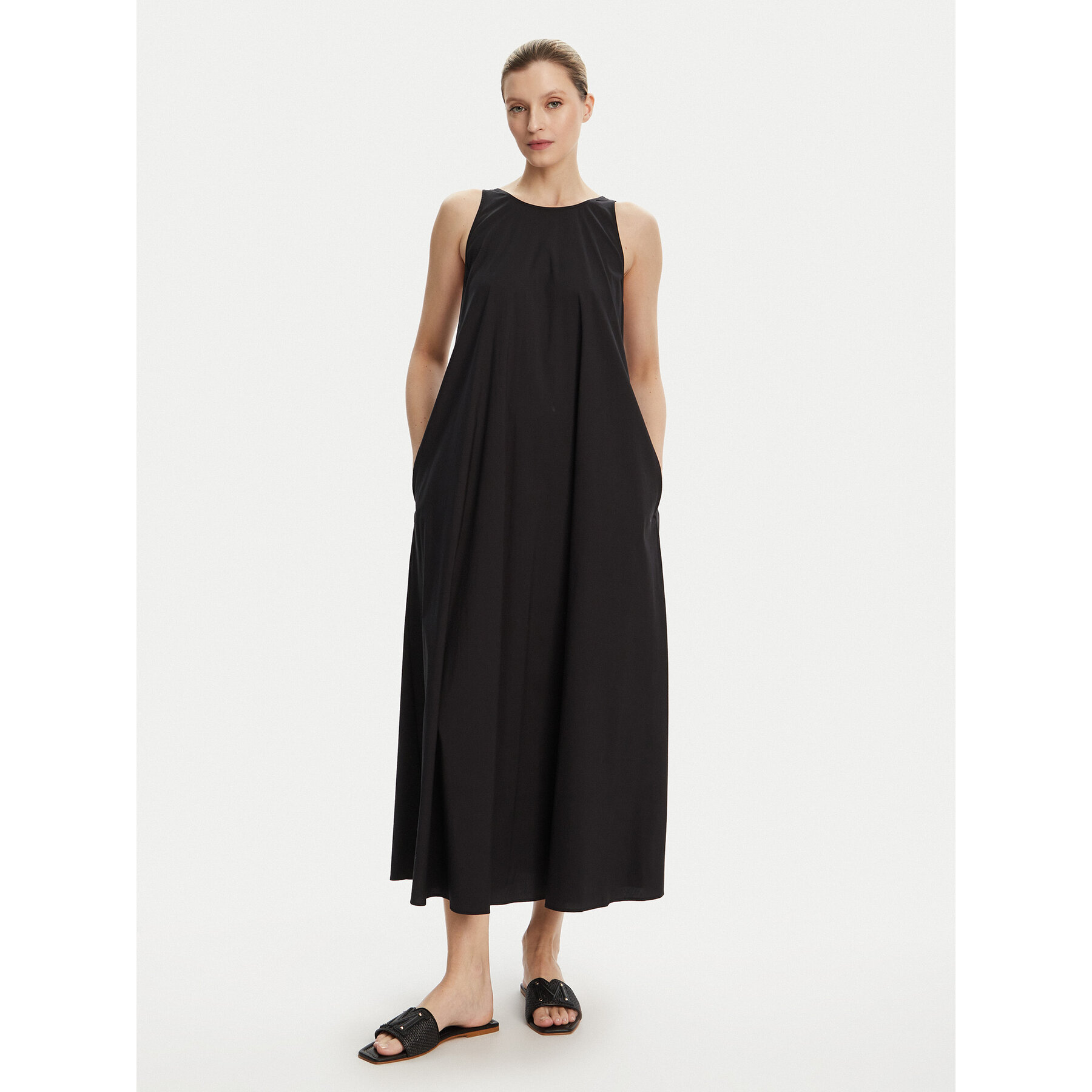 Max Mara Beachwear Sukienka letnia Romea 2516221019 Czarny Relaxed Fit